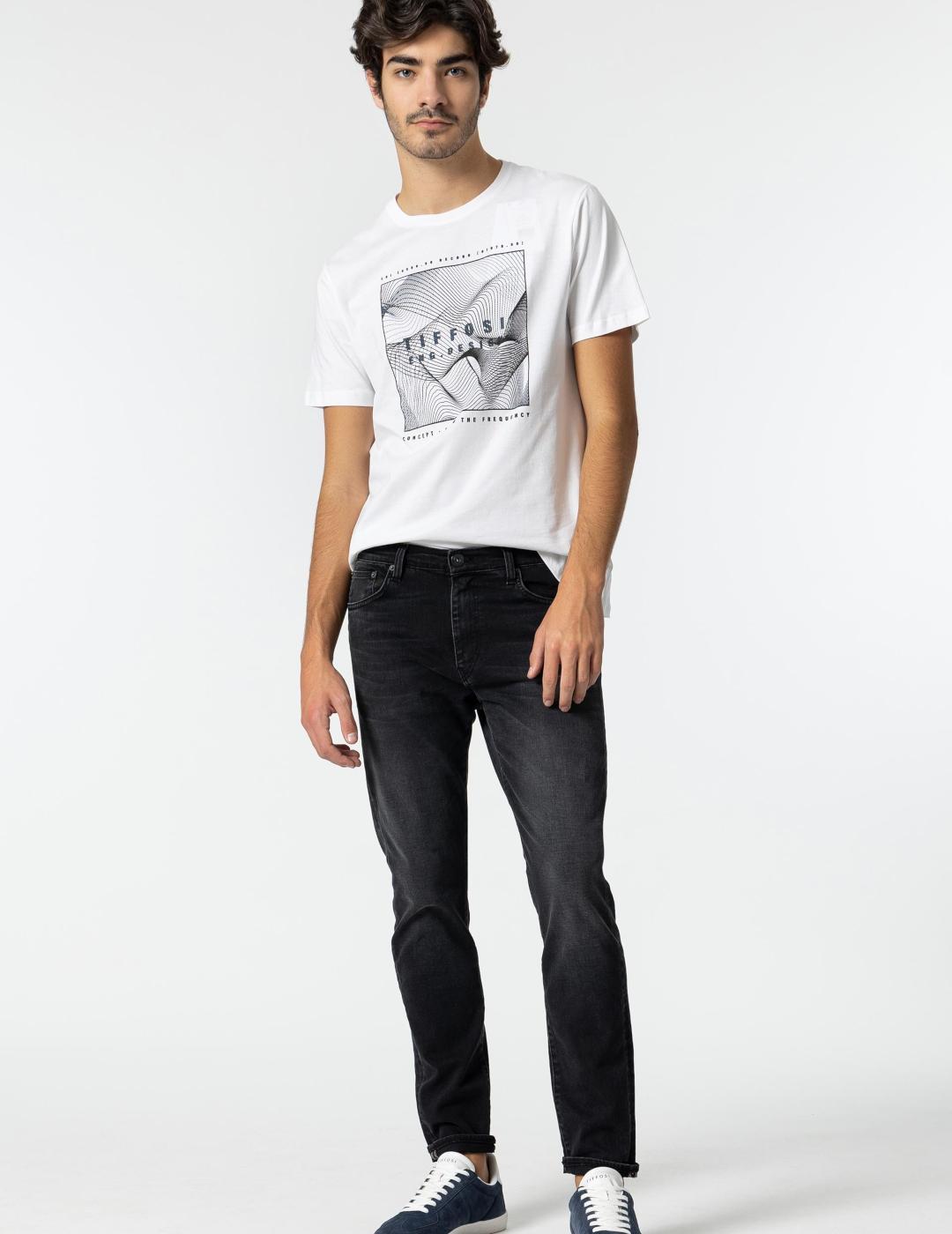 Vaqueros Tiffosi Dylan_64 Negro - Ajuste Cómodo