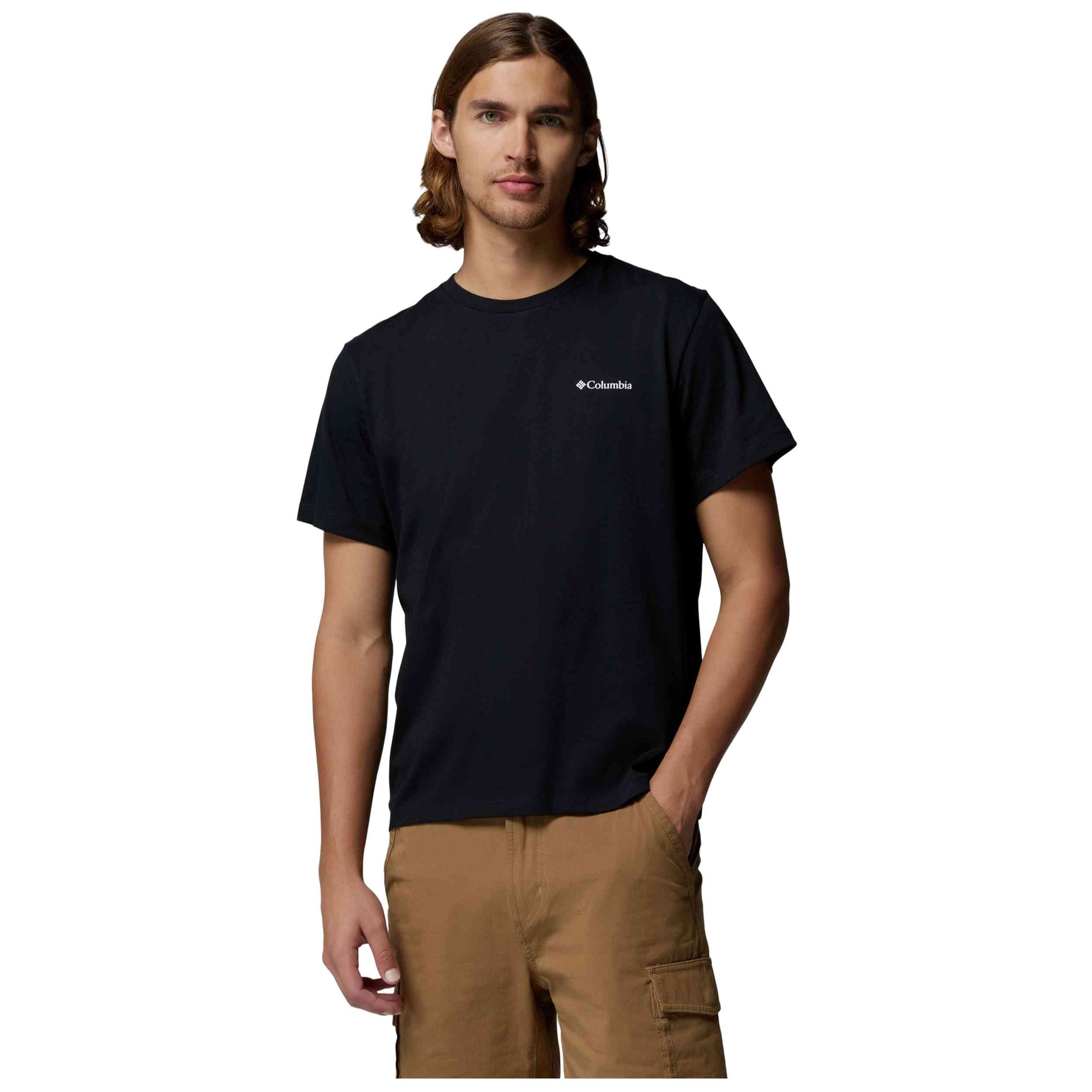 Camiseta De Manga Corta Columbia modelo Camiseta Columbia CSC Logo Back manga corta negro puro para Hombre en color Negro