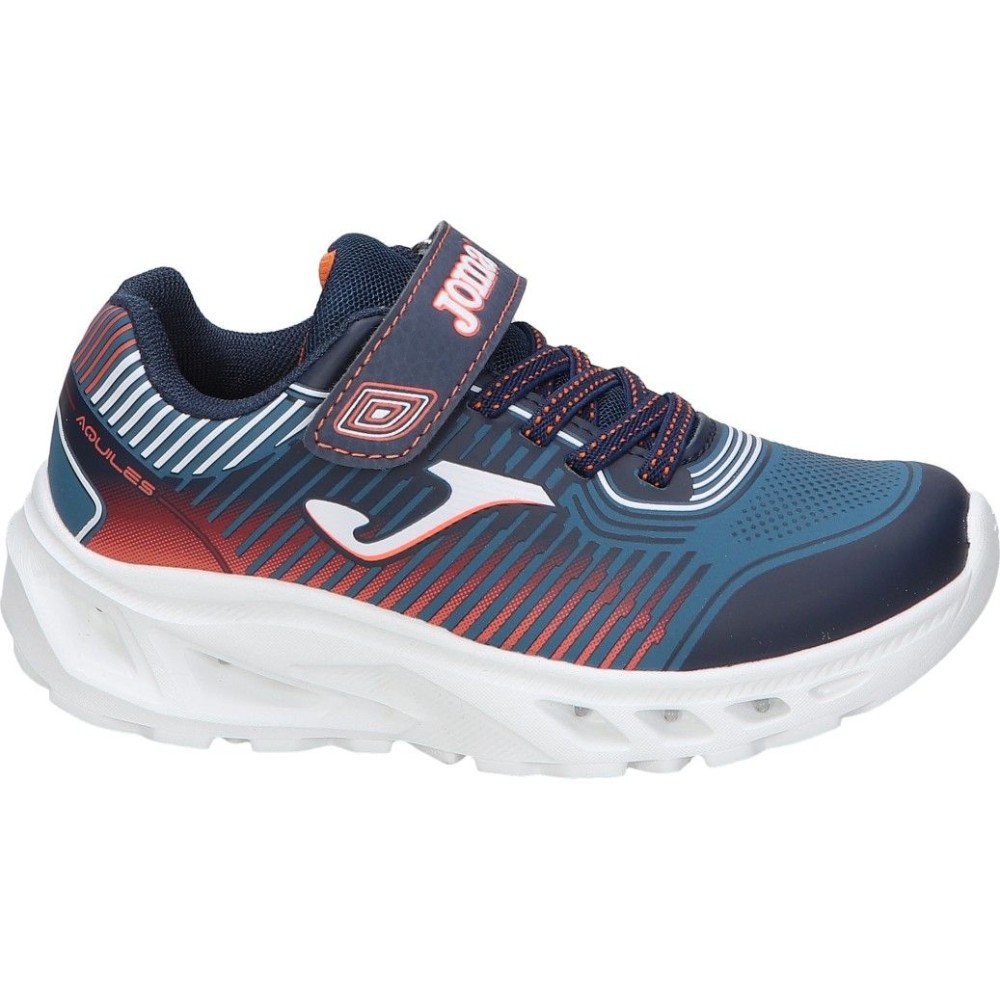 JOMA | Zapatillas Joma Aquiles JR para Niño – Deportiva en Color Azul con Detalles en Rojo – Sneakers con Cordones y Velcro – Cómoda y Ligera – Versátiles – Combinables – Sport – Modelo JAQUIW2503V