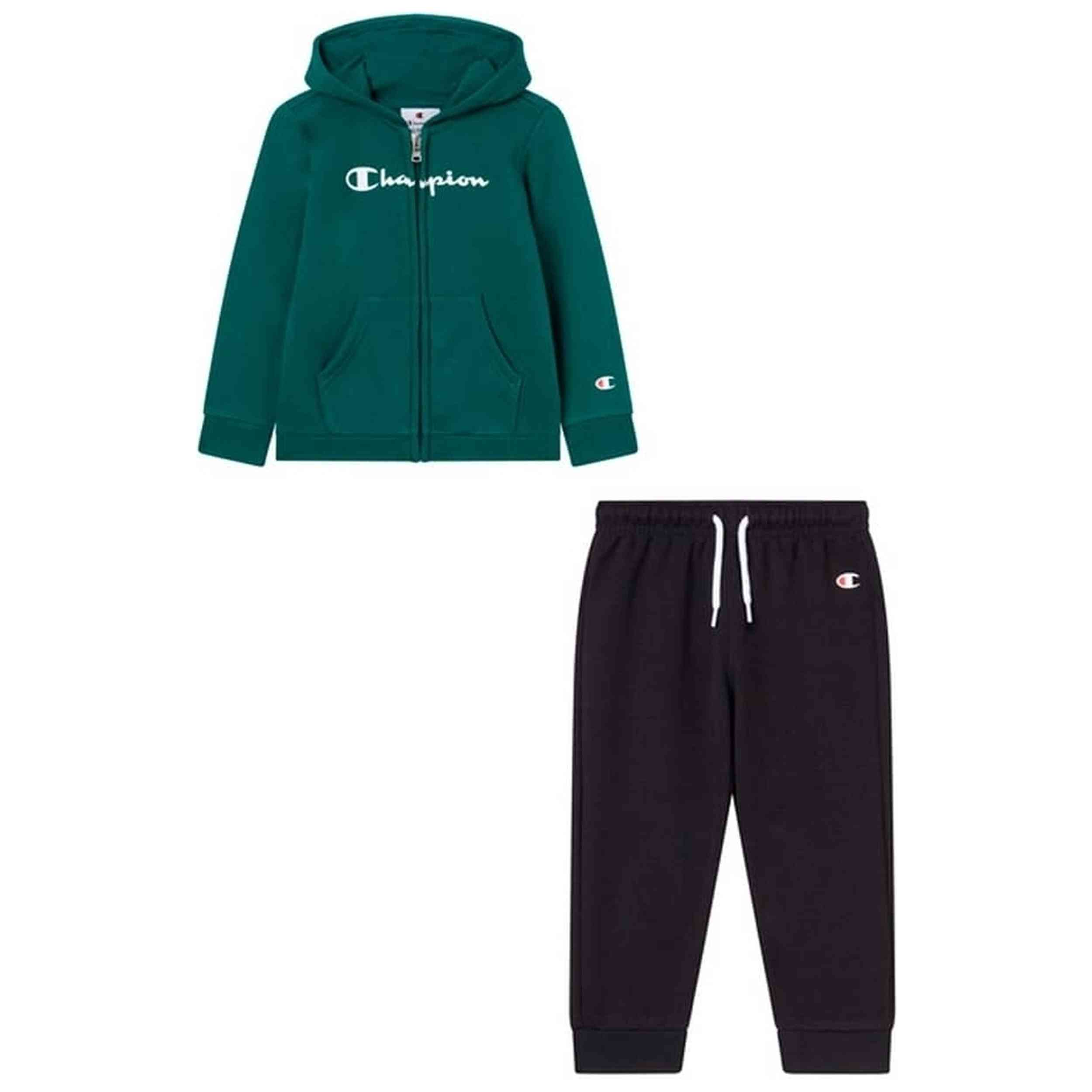 Chandal Completo Champion modelo Hooded Full Zip Suit para Bebe en color Verde