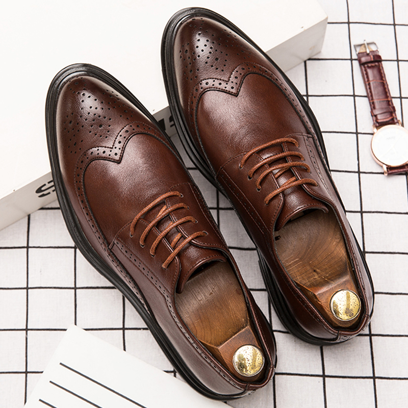 TK Zapatos De Cuero Brogues De Alta Calidad Para Hombre Clásicos Zapatos De Vestir Formales Para Oficina Y Boda Zapatos De Negocios Casuales