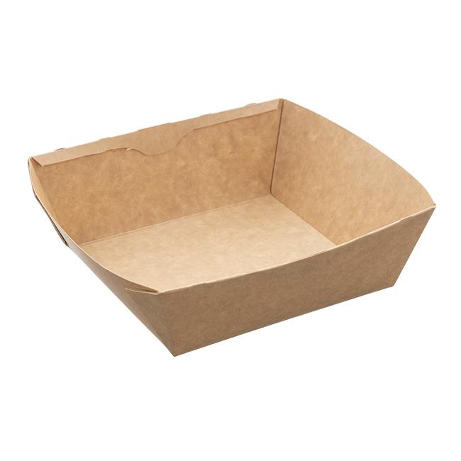 MONOUSO | Ensaladera Rectangular Kraft 750ml 19x16x5cm (300 Uds)