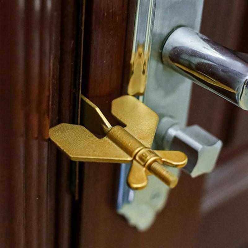 TK Cerradura Portátil Para Hoteles Antirrobo Con Parachoques De Seguridad Para Niños Cerradura De Puerta Para Viajes Material De Acero Inoxidable