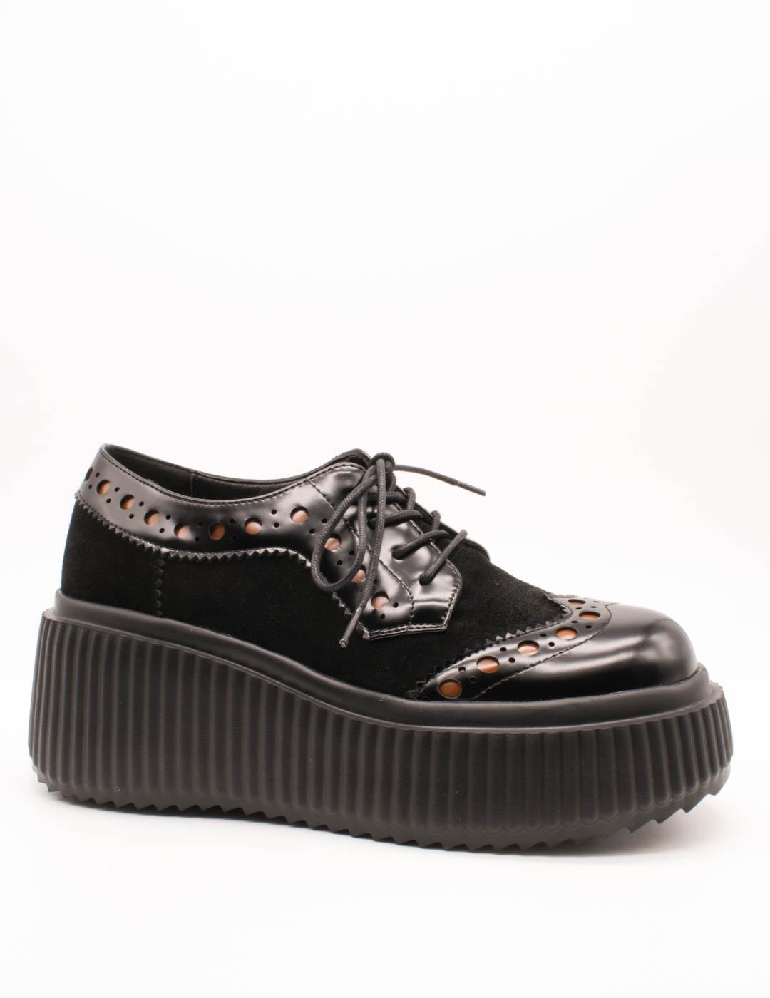 Noa Harmon Zapato 10419P Nutty Negro-Cuero de Mujer
