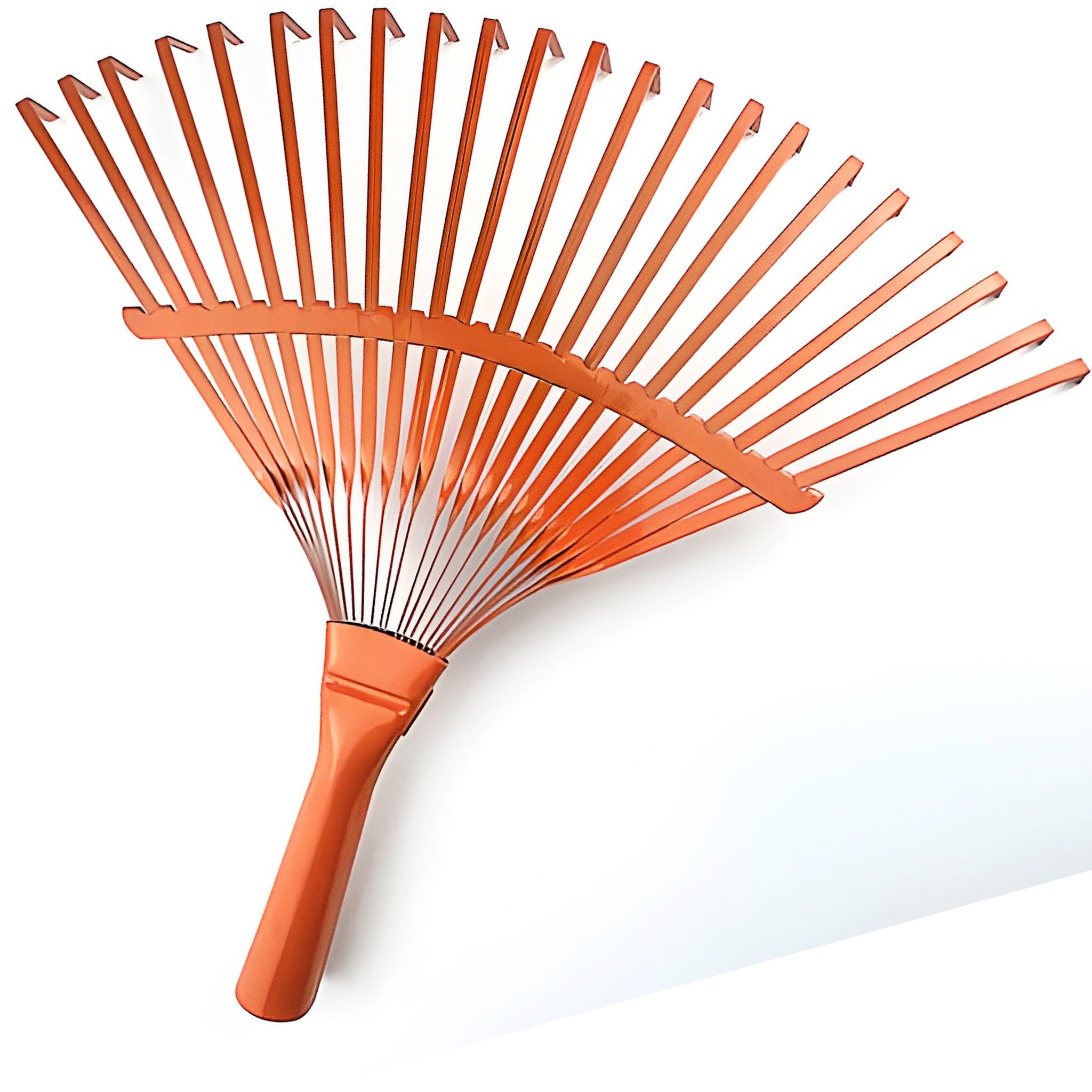 bricoloco.com Rastrillo metálico para recoger hojas |Limpiar y peinar césped artificial | Escoba jardín 22 dientes recoge aceitunas, almendras y frutos secos| No incluye mango Rastrillo
