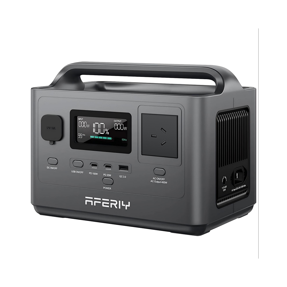 Aferiy AF-P040,Portable Power Station,400W 256Wh,Protectionin 6 Layers,sine wave AC output,3 charging methods,PFL Battery,Battery Management System,LCD Screen,4000+ Charge Cycles,Noise Level Below 60dB