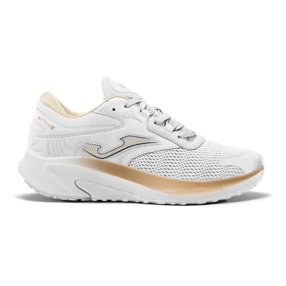 JOMA ACTIVE LADY 2502 White-Gold – Zapatillas Running Mujer: