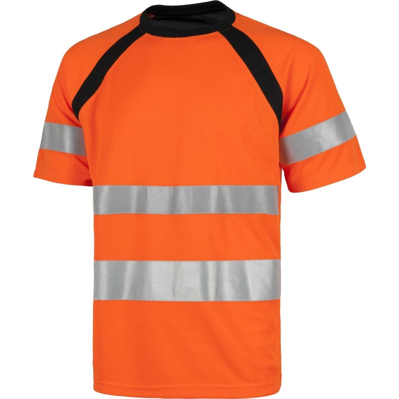 Camiseta de Trabajo con Cintas Reflectantes de Alta Visibilidad