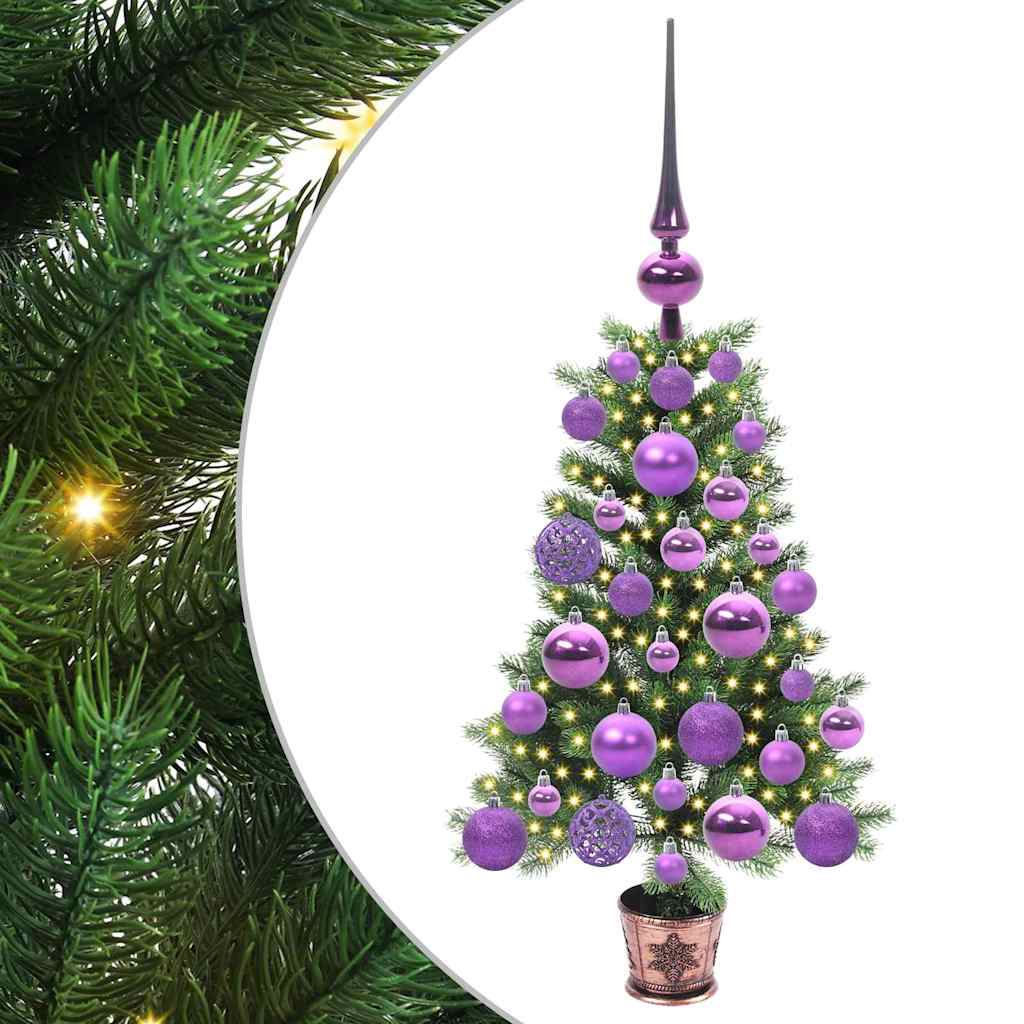 vidaXL Árbol de Navidad con 150 LED con soporte Verde 65 cm PE