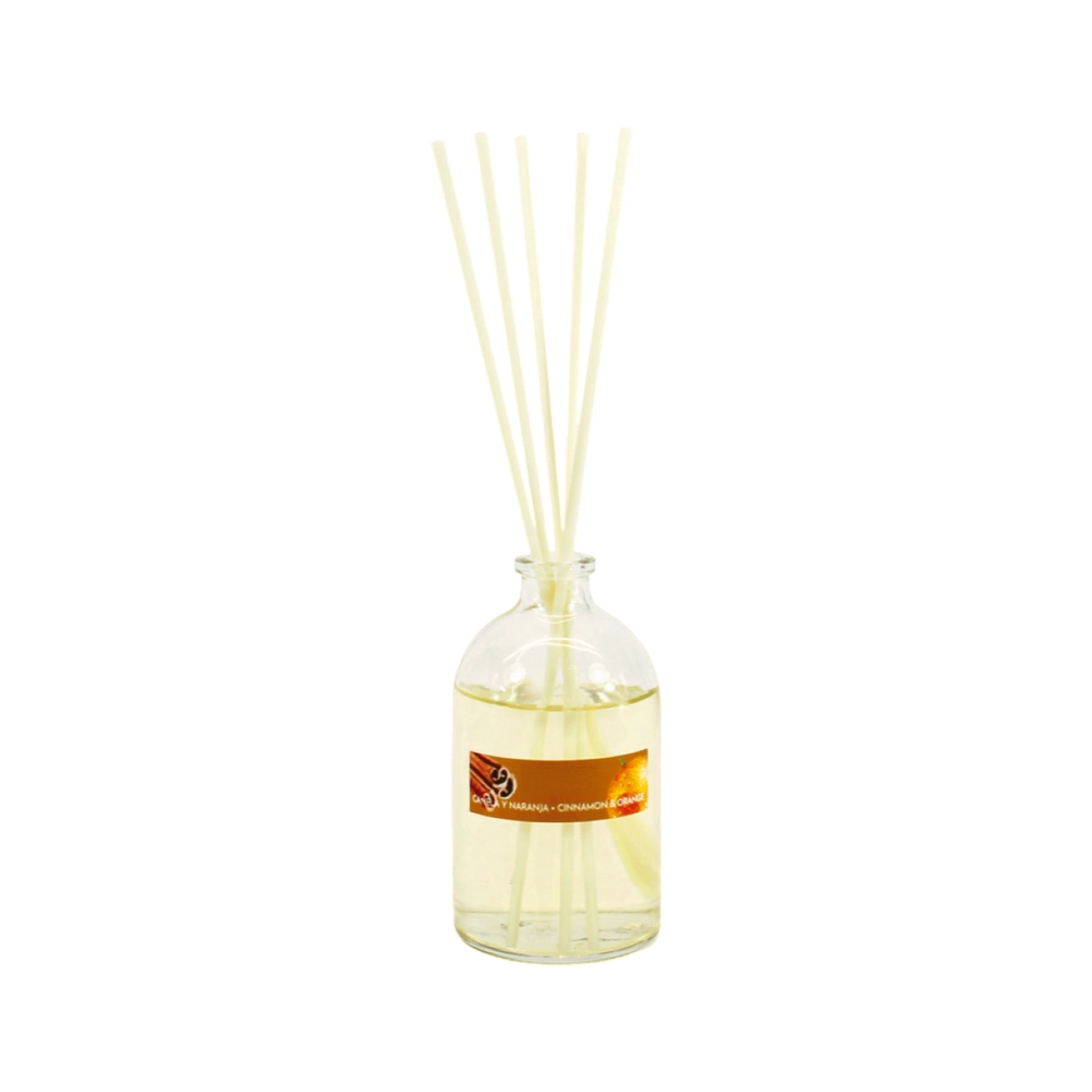 PLUSHOME Mikado Ambientador ,Frasco de Cristal 100ml y Varitas Difusoras