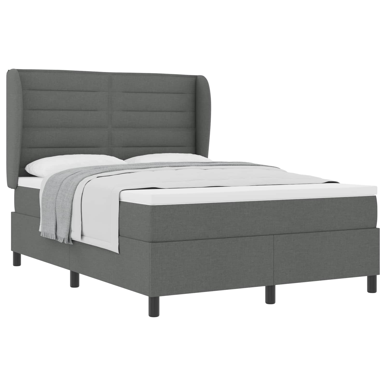vidaXL Cama tipo Box Spring con colchón 140 x 200 cm tela Multicolor