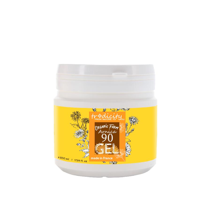 Gel de Árnica Corporal COSMOS Organic | Con Árnica Montana, Vitamina E, Glicerina y Avena | Masaje y Cuidado Después del Deporte | Tradicity Organic Farm
