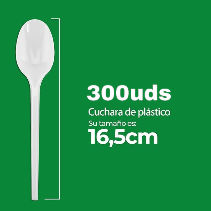 TopRed | Maxi Products - Cucharas Reutilizables Biodegradables - 16.5 Cm/12.5 Cm - Higiénicamente Empaquetadas - Compostables - Libres de BPA - 100% Ecológicas