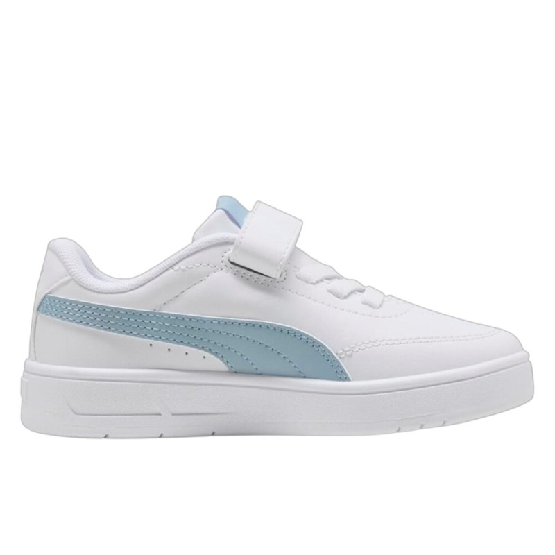Zapatillas Blancas Puma Court Classic Clean Ac+ips Sneakers Para Niño