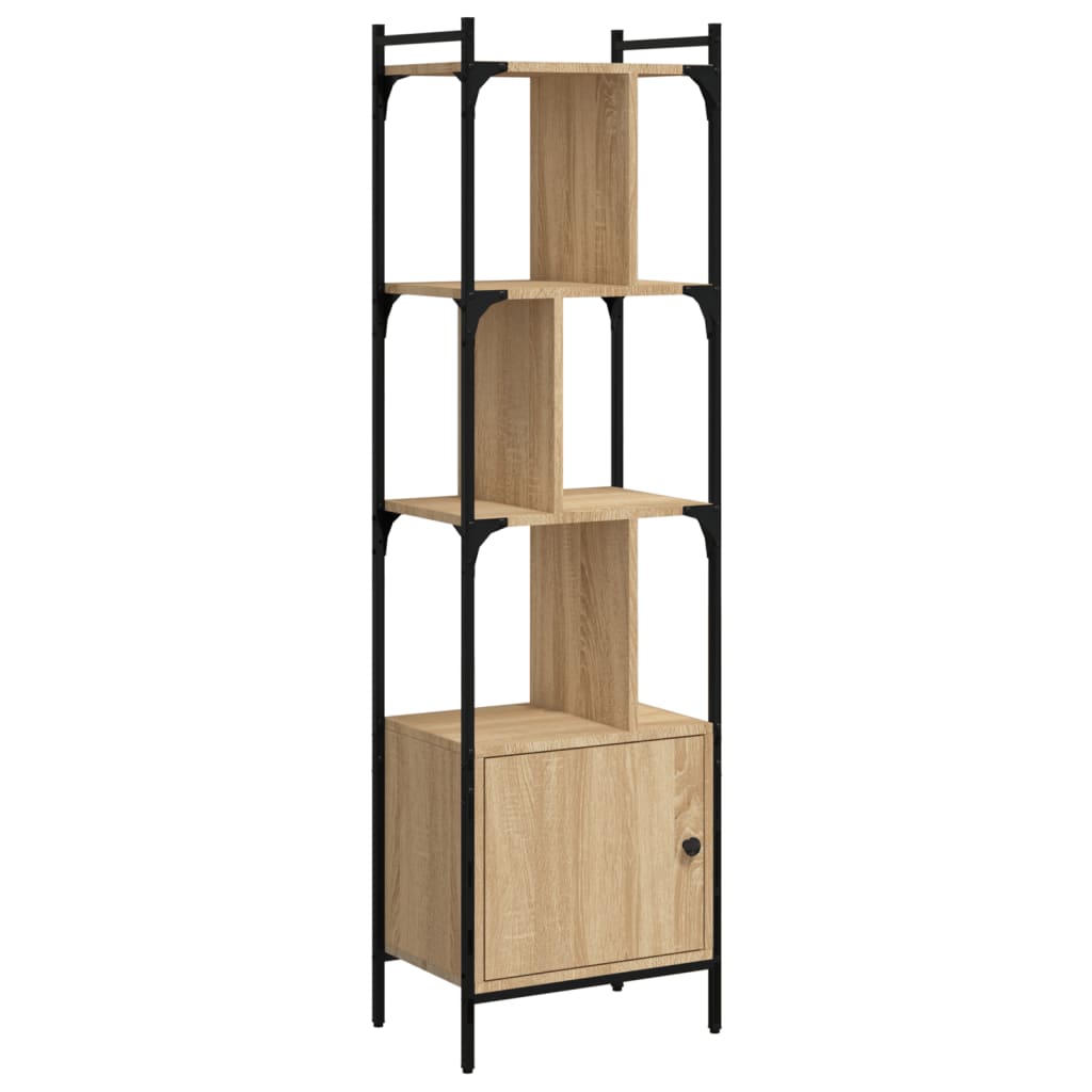 Vidaxl Estantería con Puerta Madera 44,5x30x154,5 Cm Negro