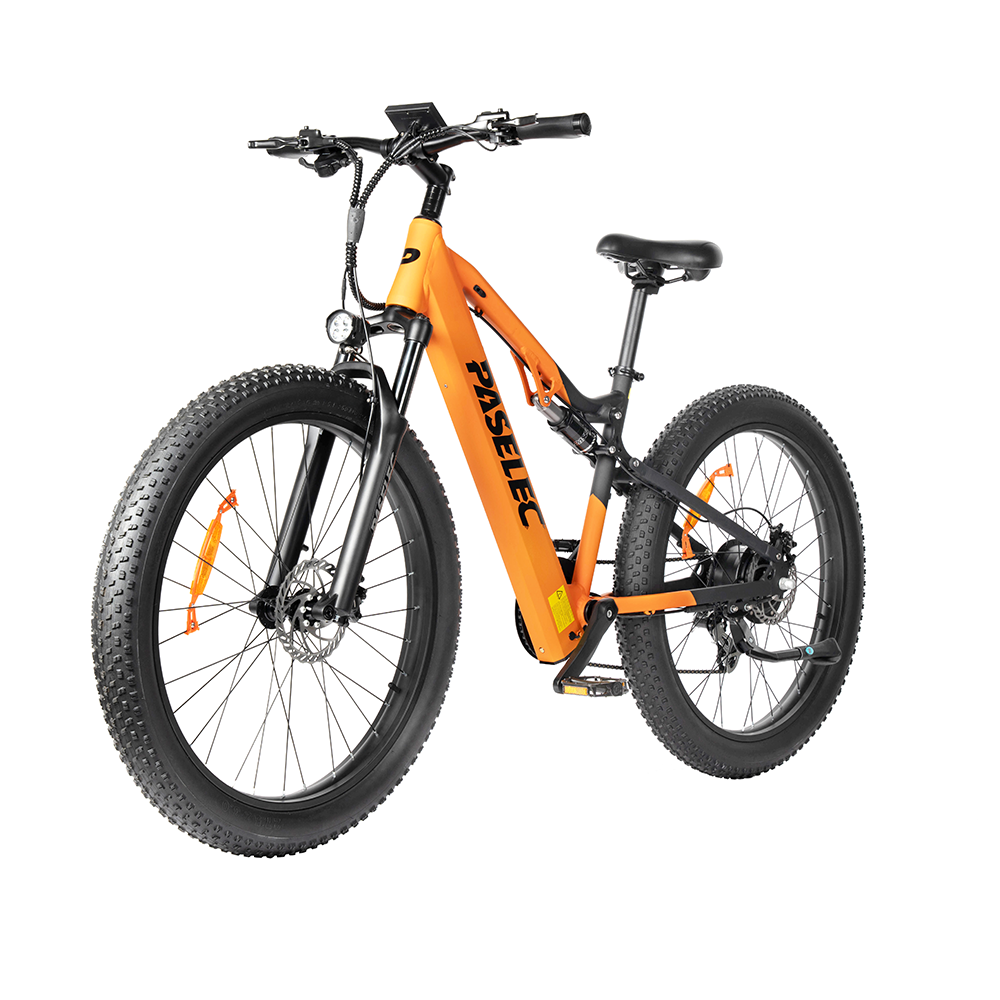 PASELEC GS9,Electric Bicycle,250W motor,48V16Ah battery,Max speed 25km/h, Assisted Mode max range 70km,27.5*3.0 inch All-Terrain Fat Tires,Waterproof IP54,3+2 Riding Modes