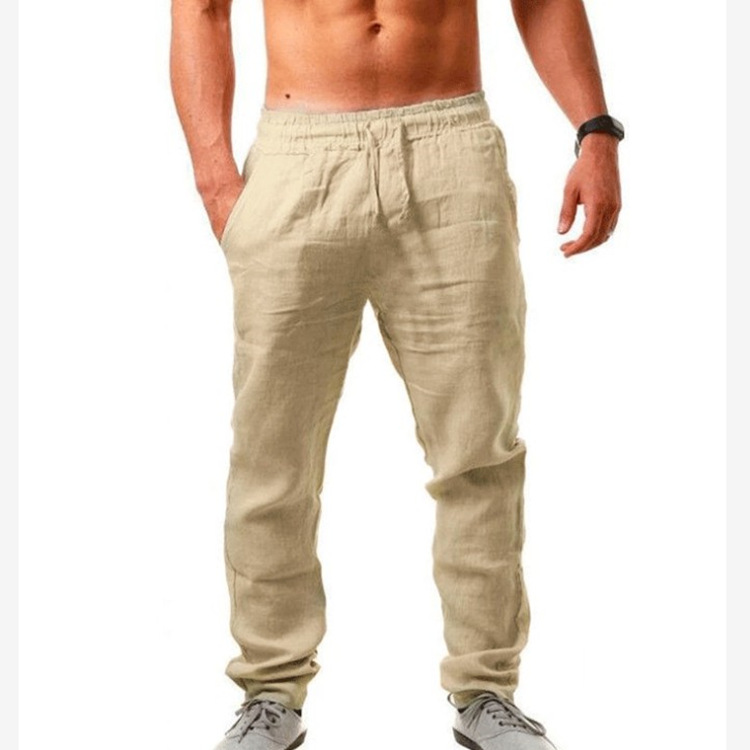 TK Pantalon Lino Hombre Tallas Grandes Casual Verano Elásticos de Color Liso Pantalones Casual de Verano Pantalones Suaves y Cómodos para Hombre con Bolsillos Uso Diario Pants Una variedad de colores y tamaños para elegir.