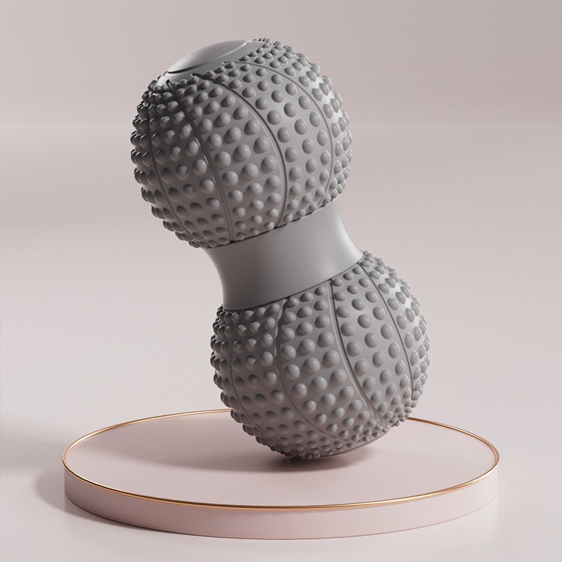 Pelota de liberación miofascial para pies y arco plantar, pelota de cacahuate para relajación muscular, pelota de yoga con textura de erizo para relajación profunda de cuello y hombros