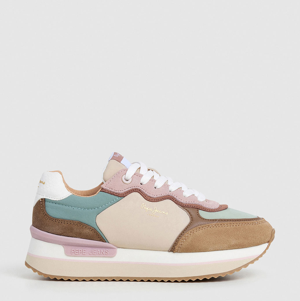 Pepe Jeans Zapatillas Rusper Combi Beige PLS600006-IGE , para Mujer