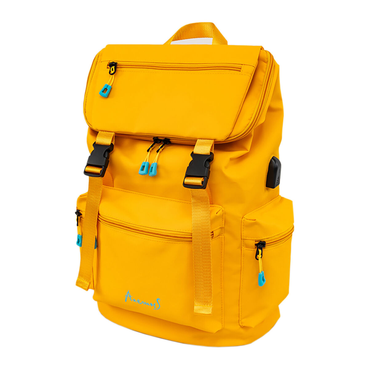 Anemoss Mochila para portátil 15" impermeable amarilla compartimento acolchado ergonómica