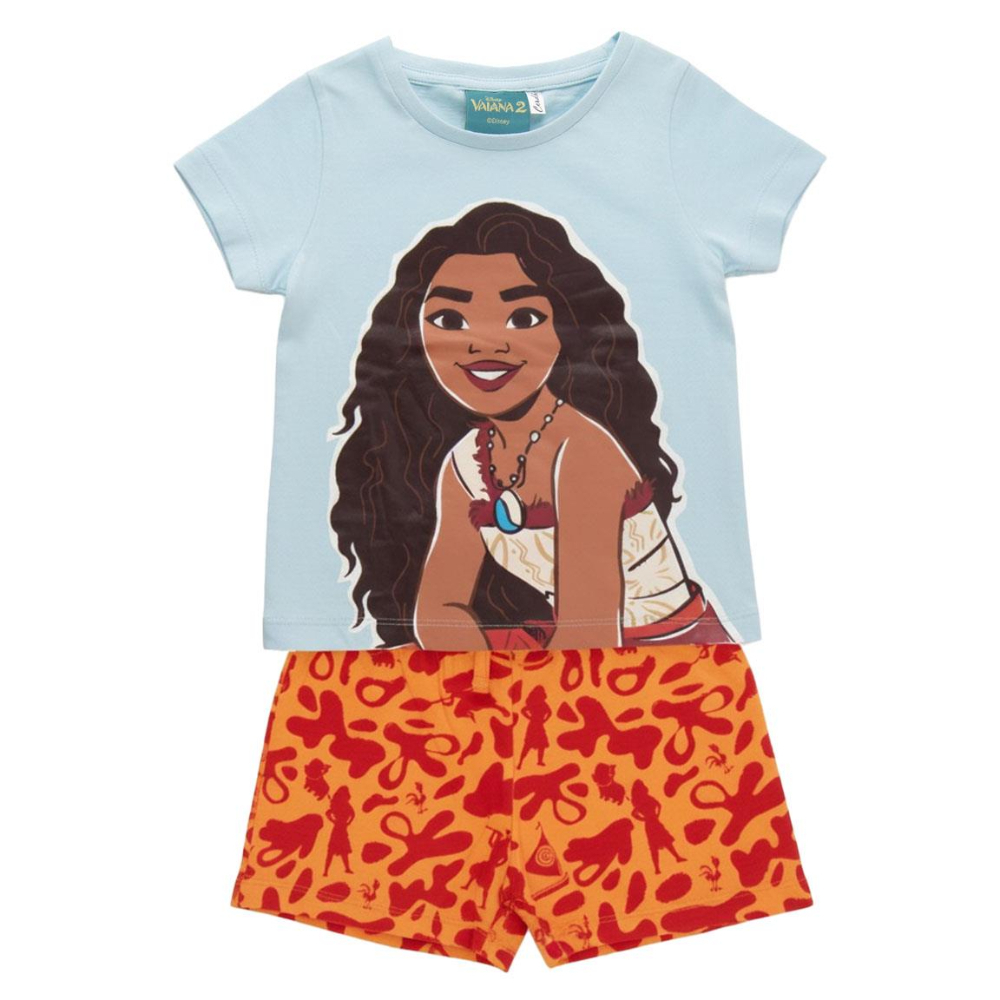 Disney Vaiana Cerdá Pijama de Manga Corta Viana Moana Azul y Naranja Niña 85826
