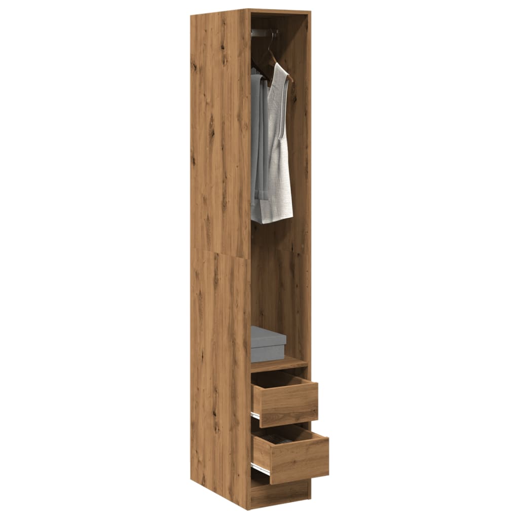 vidaXL Armario de madera de ingeniería 30x50x200 cm en color Negro/Madera antigua/Roble Sonoma y más | almacenamiento funcional diseño moderno para baño dormitorio sala