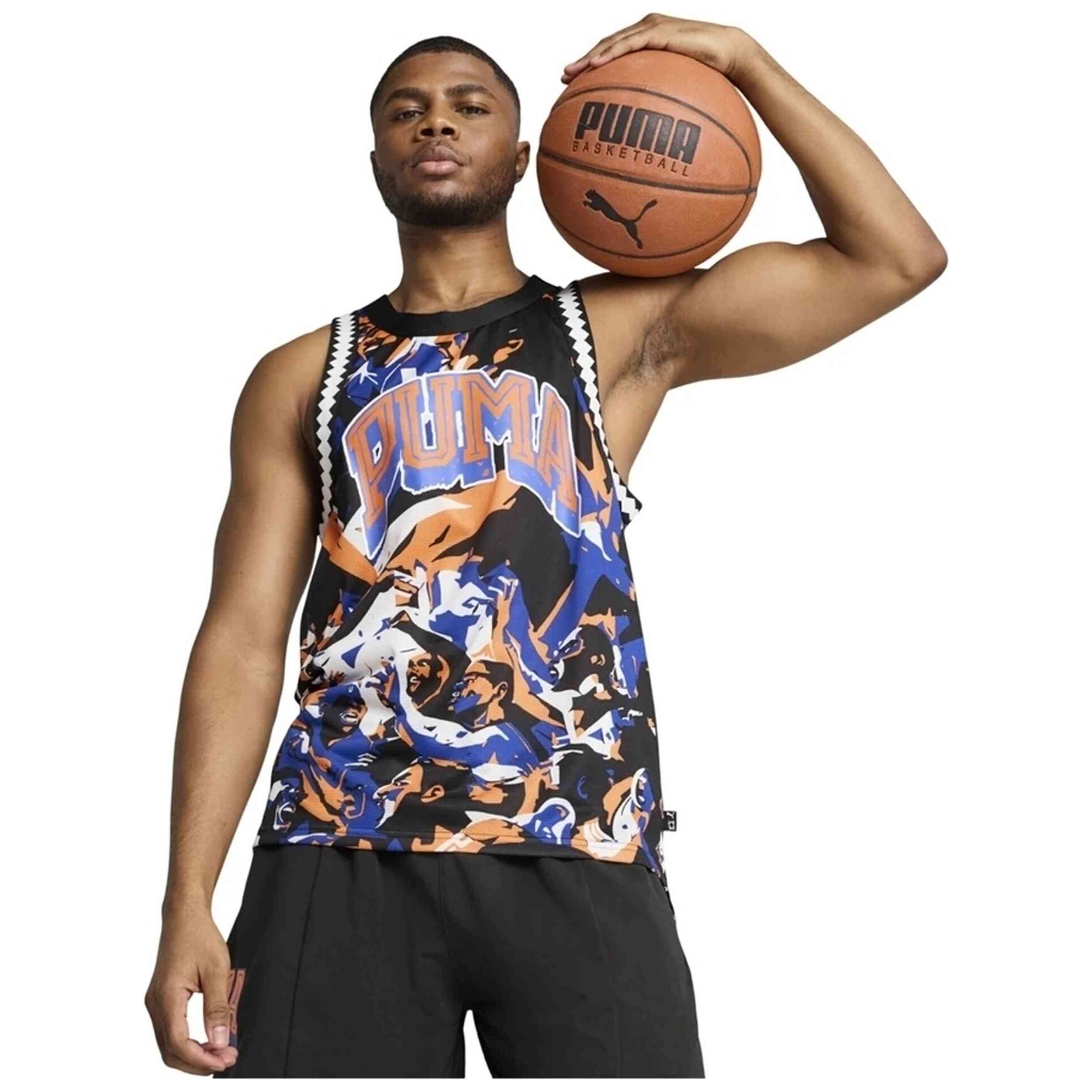 Camiseta De Tirantes Puma modelo Puma Basketball Rival Rage AOP Mesh Tank "Vivid Blue-AOP" para Hombre en color Multicolor