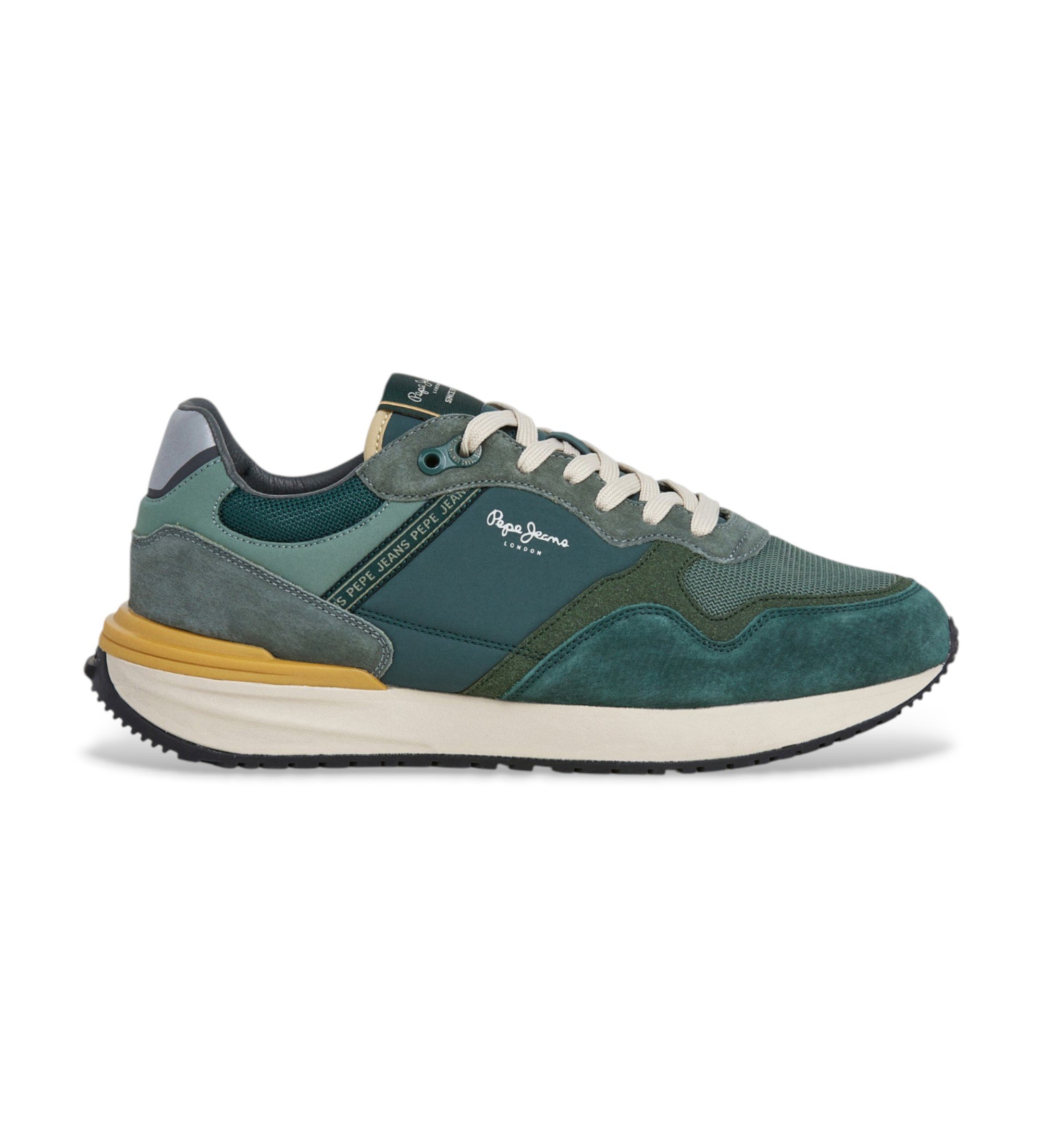 Pepe Jeans | Hombre | Zapatillas de Piel Buster Pro Main verde