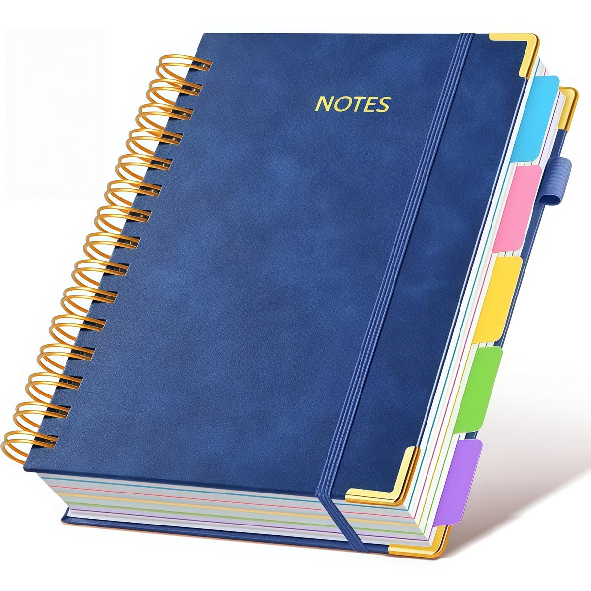 Cuaderno - Agenda 2026 - Agenda 2026 para adultos - Cuaderno de tapa dura B5 - Encuadernación en espiral - Cuaderno de piel - Con separadores - 300 páginas - 25,4 x 20,5 x 2,8 cm - Para el trabajo - Escuela - Notas - Mujer - Azul