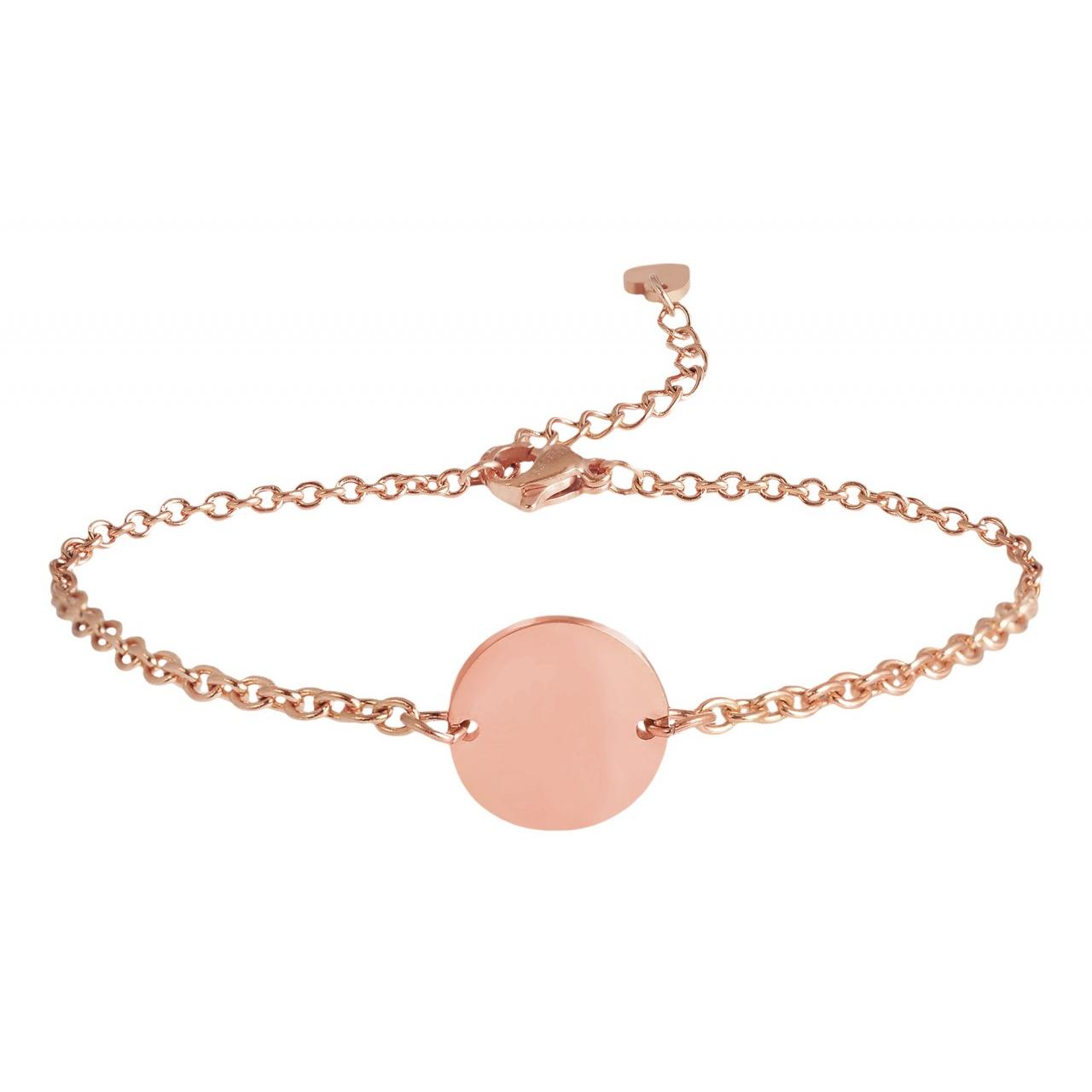 Akzent® Pulsera Rose Gold em Aço Inoxidável