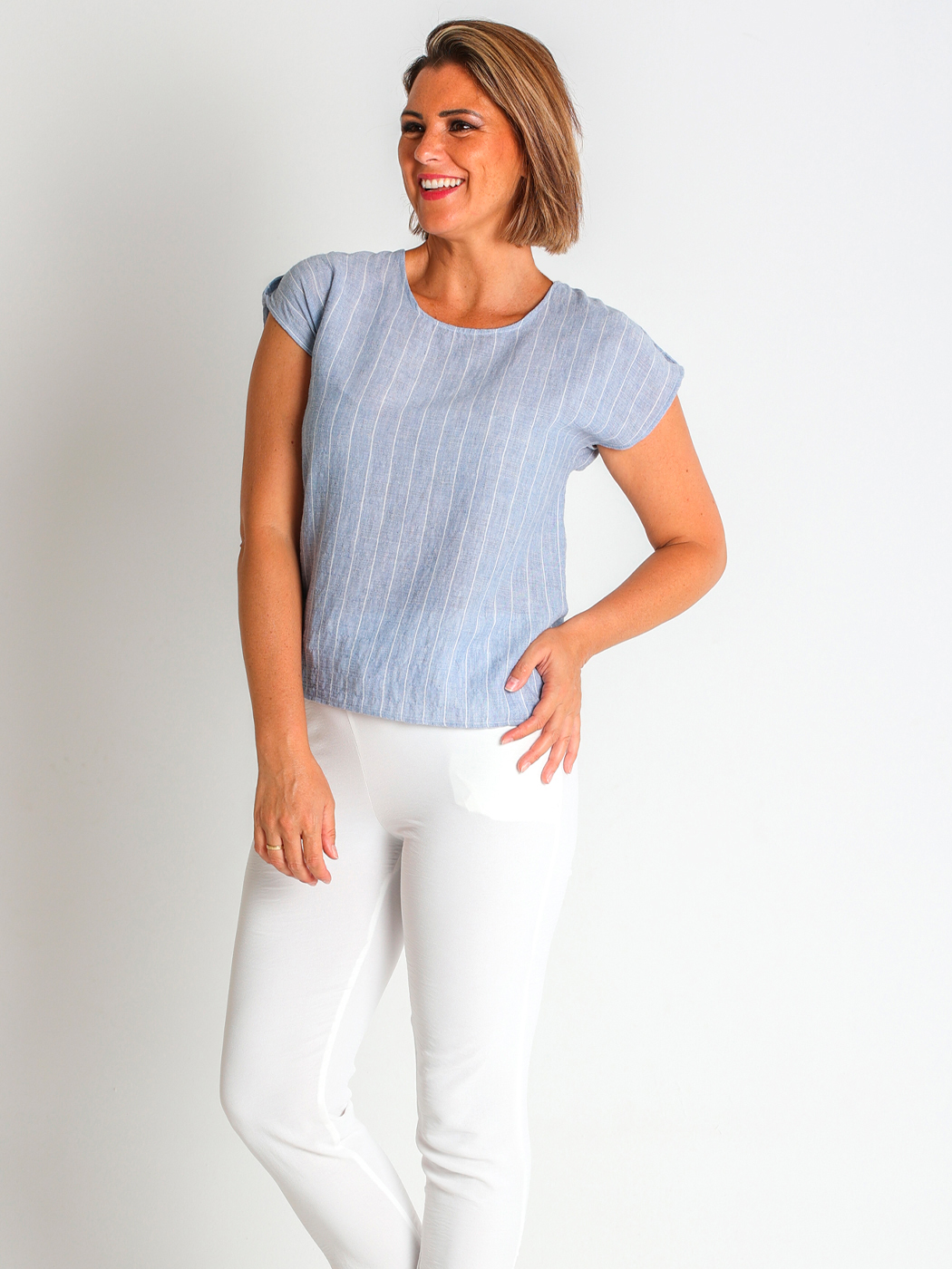 368370L CAMISETA ALGODON TRABILLA HOMBRO