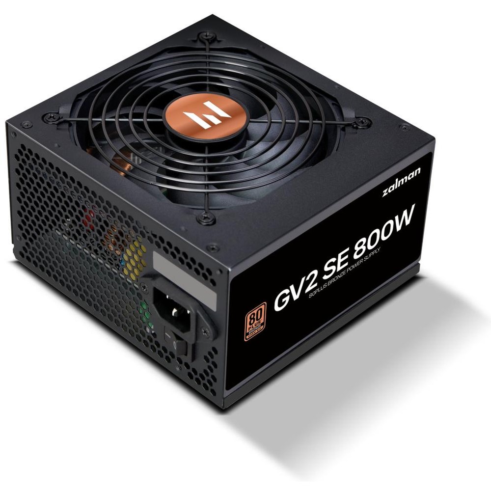 Zalman - Fuente de alimentación ATX GV2SE de 800 W con certificación 80 Plus Bronze, refrigeración por ventilador de 12 cm y protección integral contra sobretensión y sobrecalentamiento