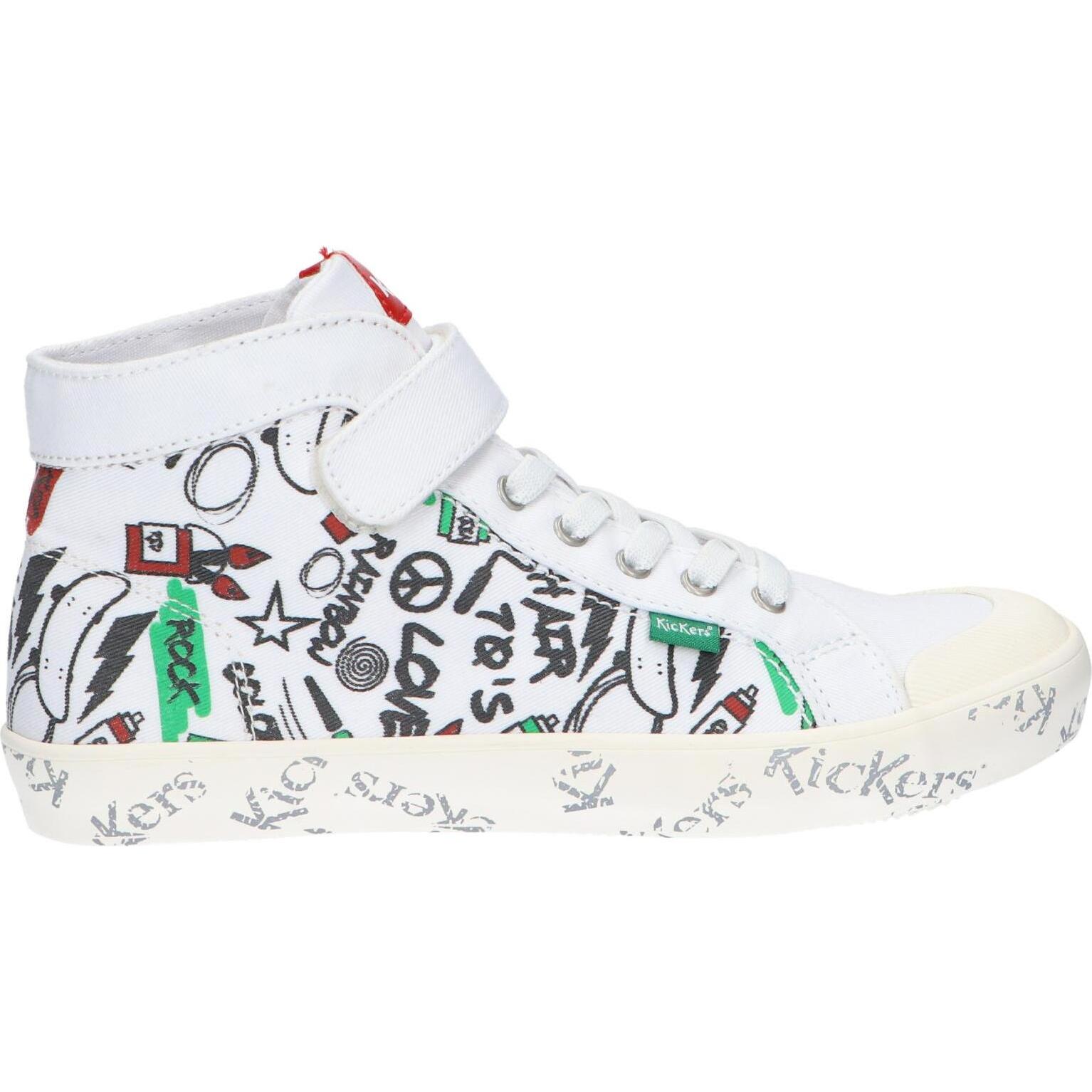 Girls and boys kickers sneakers 858434 -30 godup 31 blanc rouge see