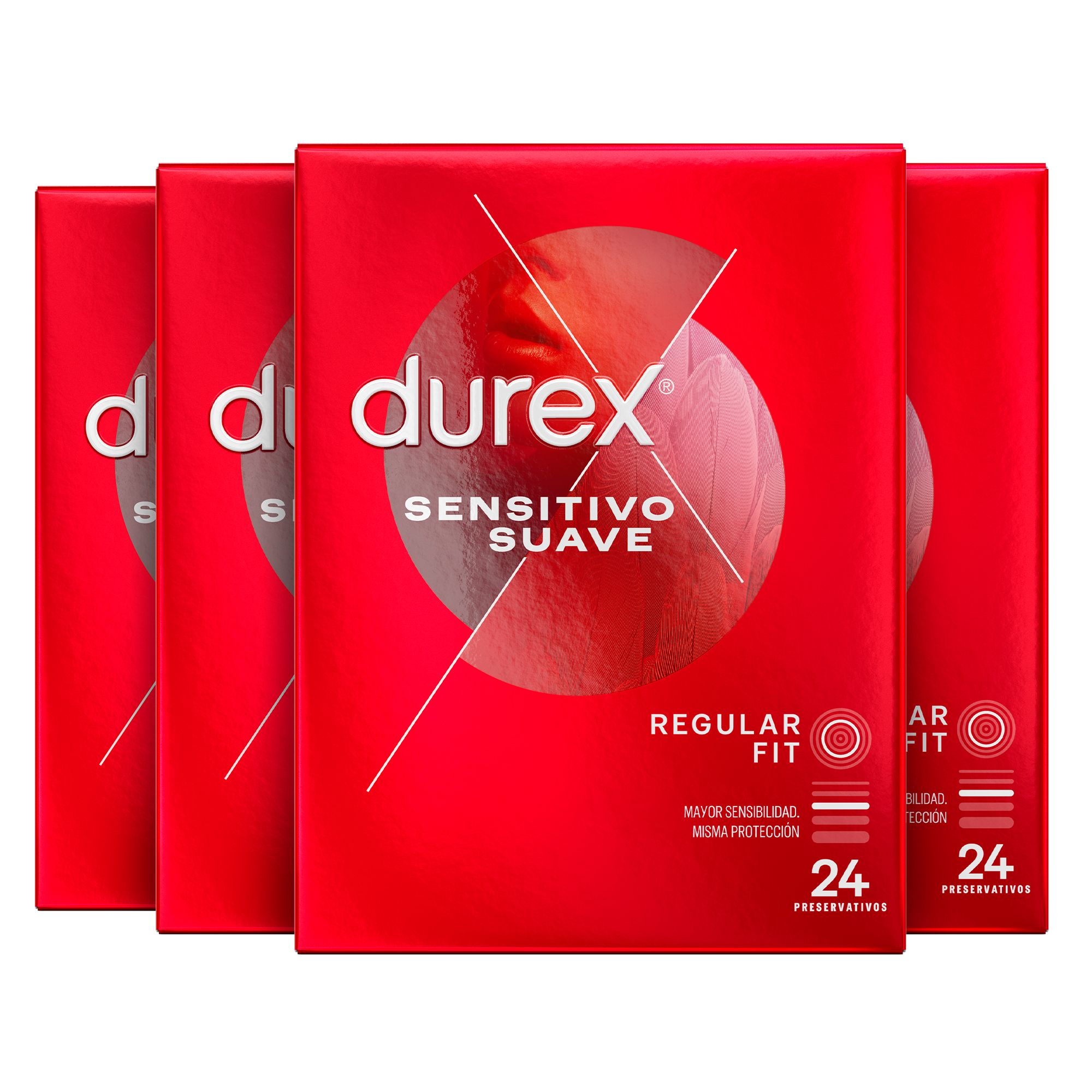 Durex Pack Preservativos Sensitivo Suave, Fino para Mayor Sensibilidad, Formato 4x24 uds.