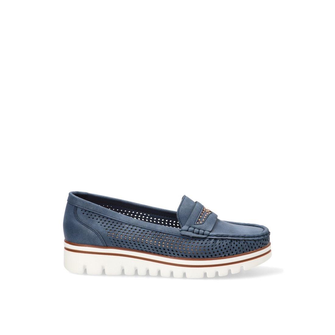 MOCASINES CALADOS 68010, ARMONY MUJER, AZUL