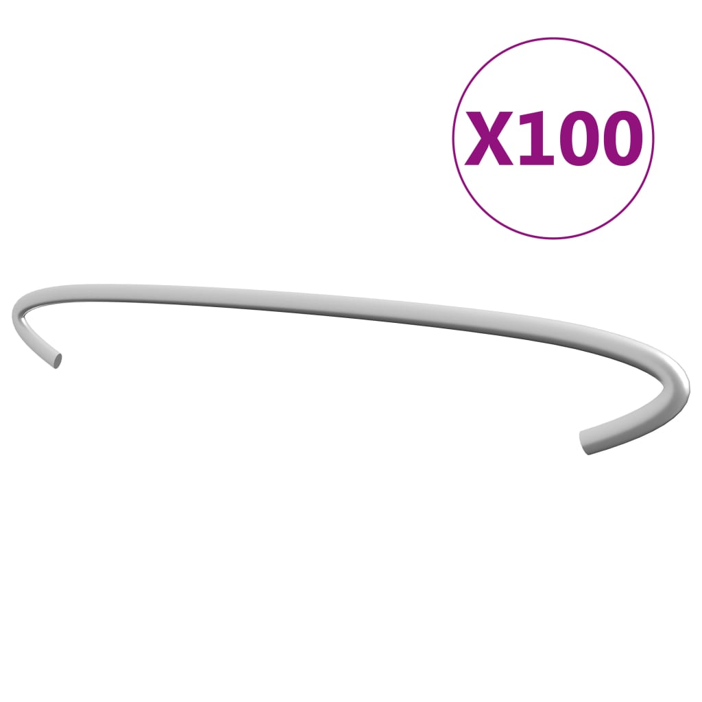 vidaXL Ganchos de Gaviones (100 unidades) Acero Galvanizado Colgador Separador Dimensiones 10 cm,  15 cm,  20 cm y mas
