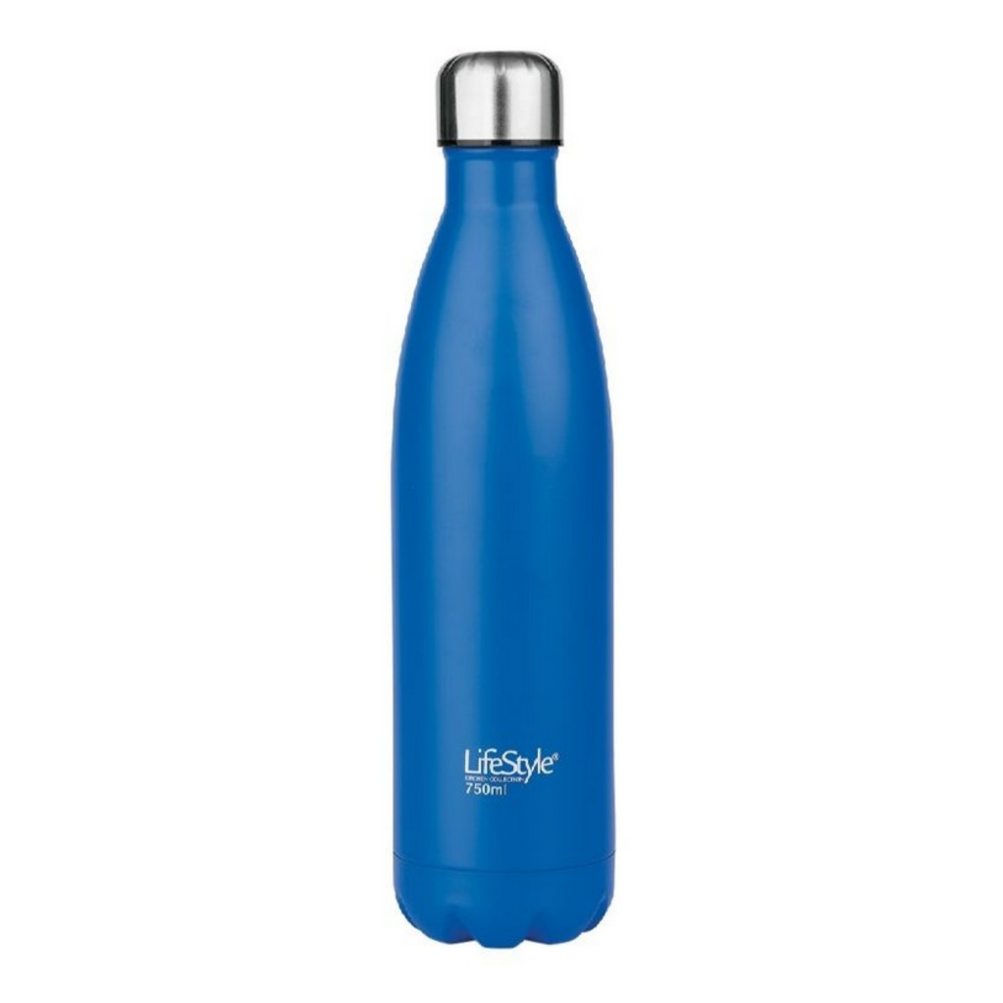 Start Electric | Botella Termo Doble Pared Hermética Azul Mate con Mosquetón - 350ml, 500ml, 750ml – Acero Inoxidable, Tapón Aislante Anti-fugas, Mantiene Frío 12/24h y Caliente 12h, Resistente, Ideal para Bebidas Frías y Calientes | Marca LifeStyle