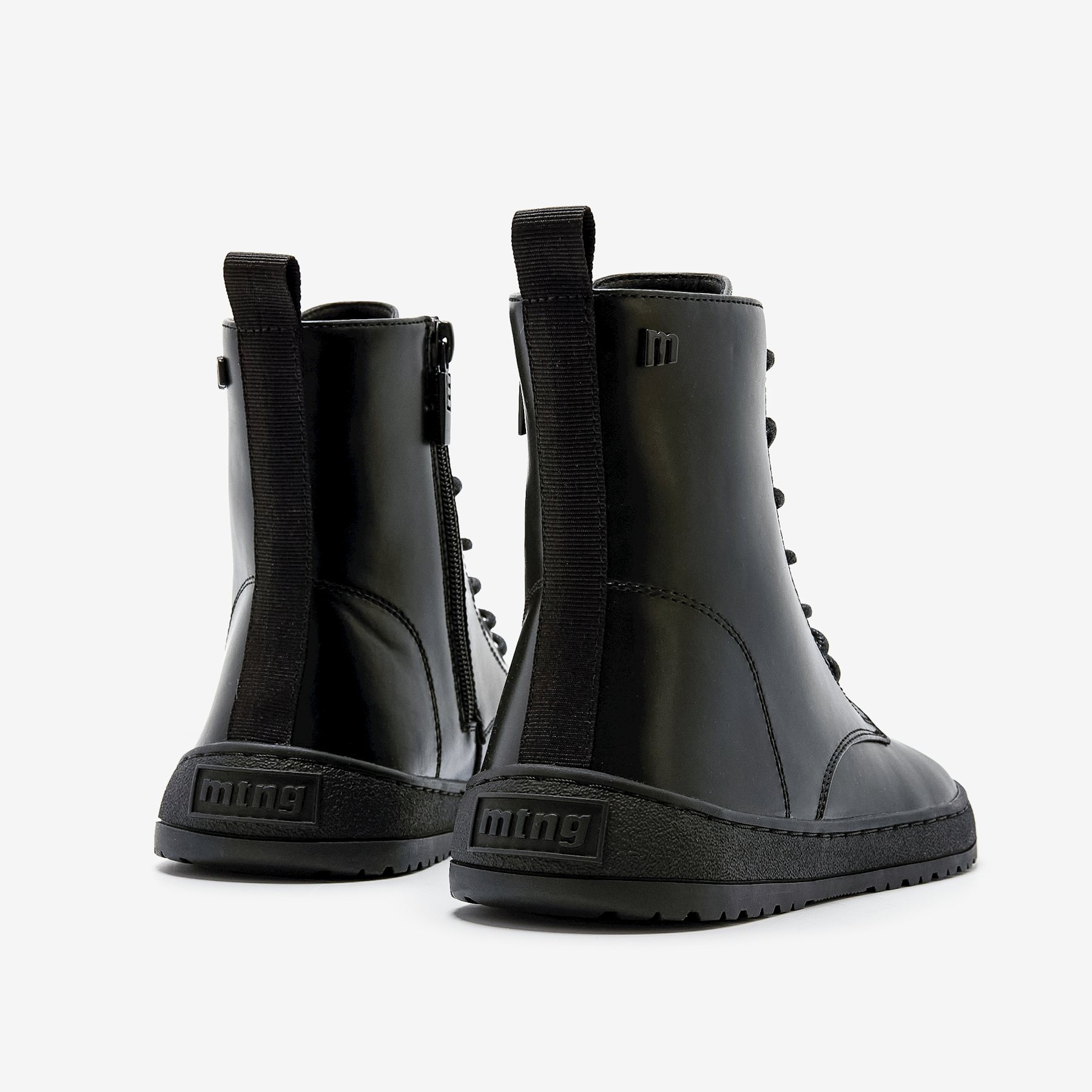 Mustang-MTNG botines planos barefoot mujer free alask negro con cierre cremallera y tipo de puntera redonda