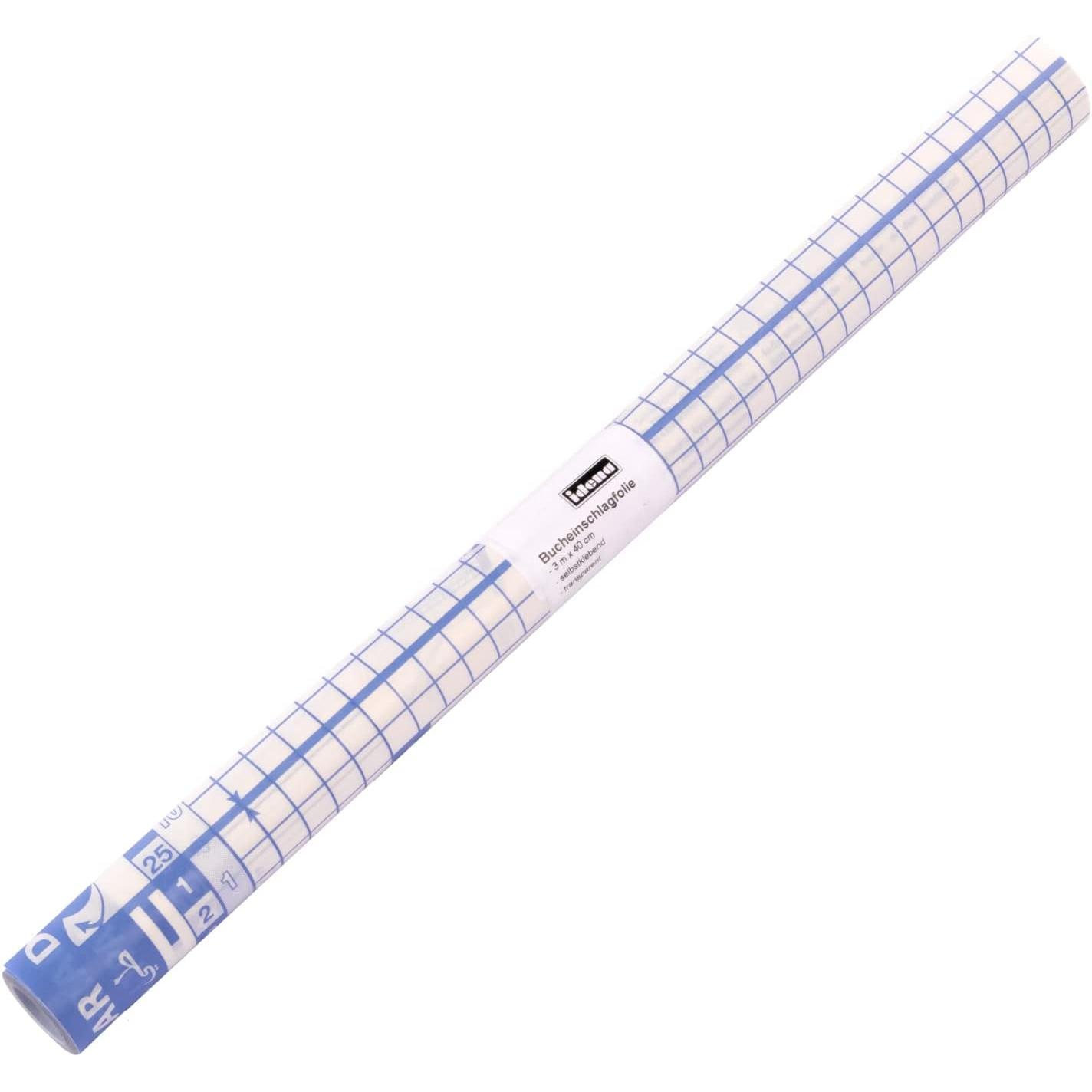 Pack de 3 Rollos de Plástico Transparente Adhesivo para Forrar Libros – 0,45 m, 0,33 de Ancho x 5 m o 1,5 m – Forro Autoadhesivo Flexible y Resistente – Protector para Libros Escolares, Cuadernos y Documentos