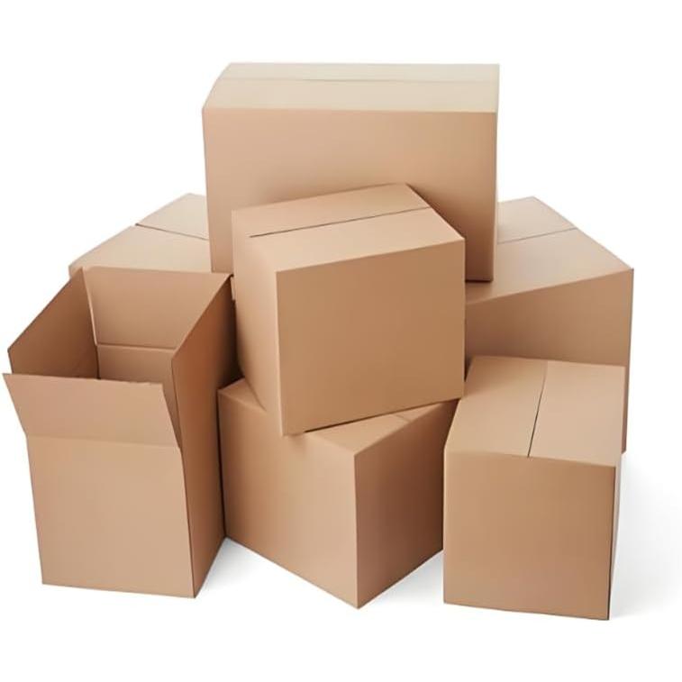 [ Pack de 10 ] Caja de Carton Plegable Multiuso para Mudanza Embalaje, Envio Paquete Almacenaje Guarda Todos de 40x30x25 30L, 50x35x30 50L, 60x40x40 95L, 80x40x40 125L