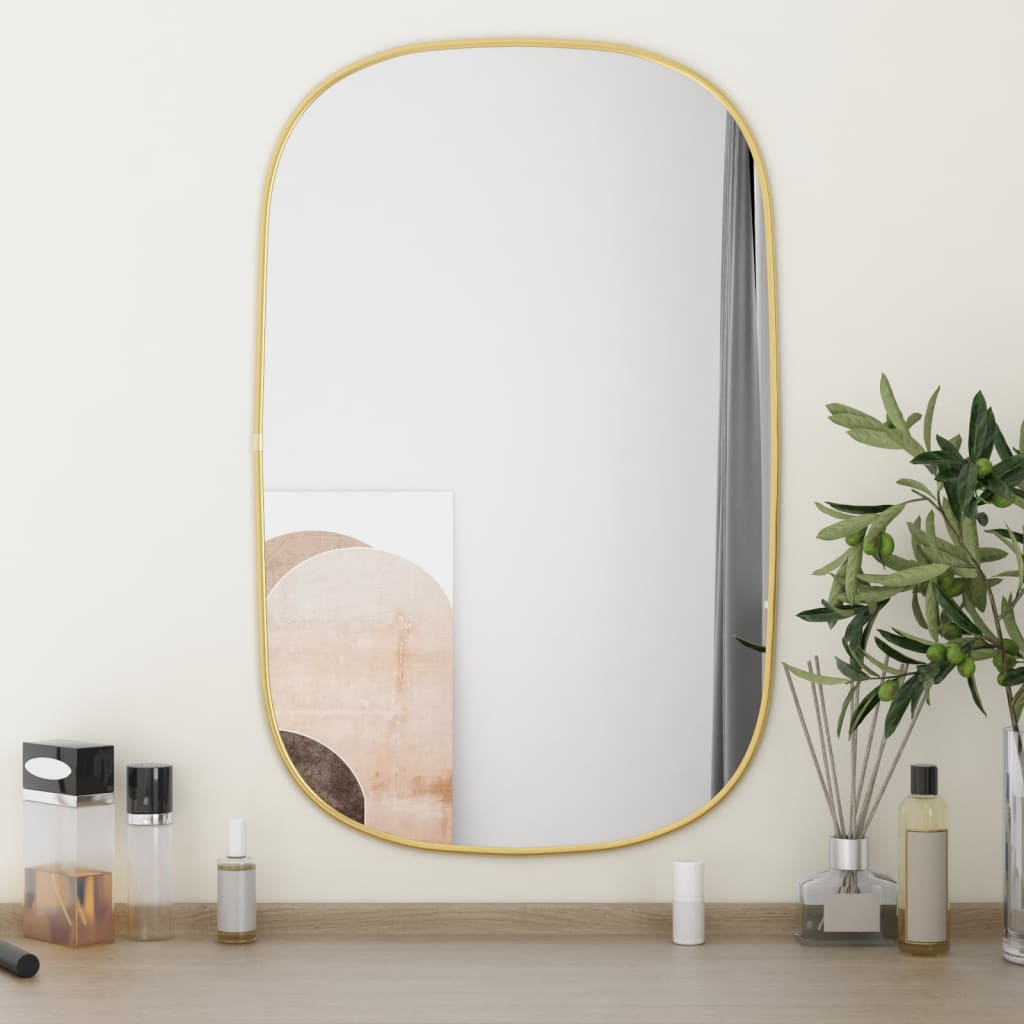vidaXL Espejo de Pared Dorado Colgante Dormitorio Tocador Salón Decoración Color Dorado, Negro, Plateado y mas