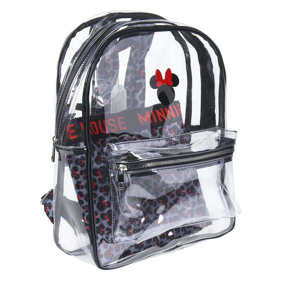 MOCHILA CASUAL MODA TRANSPARENTE MINNIE 28,5X40X10