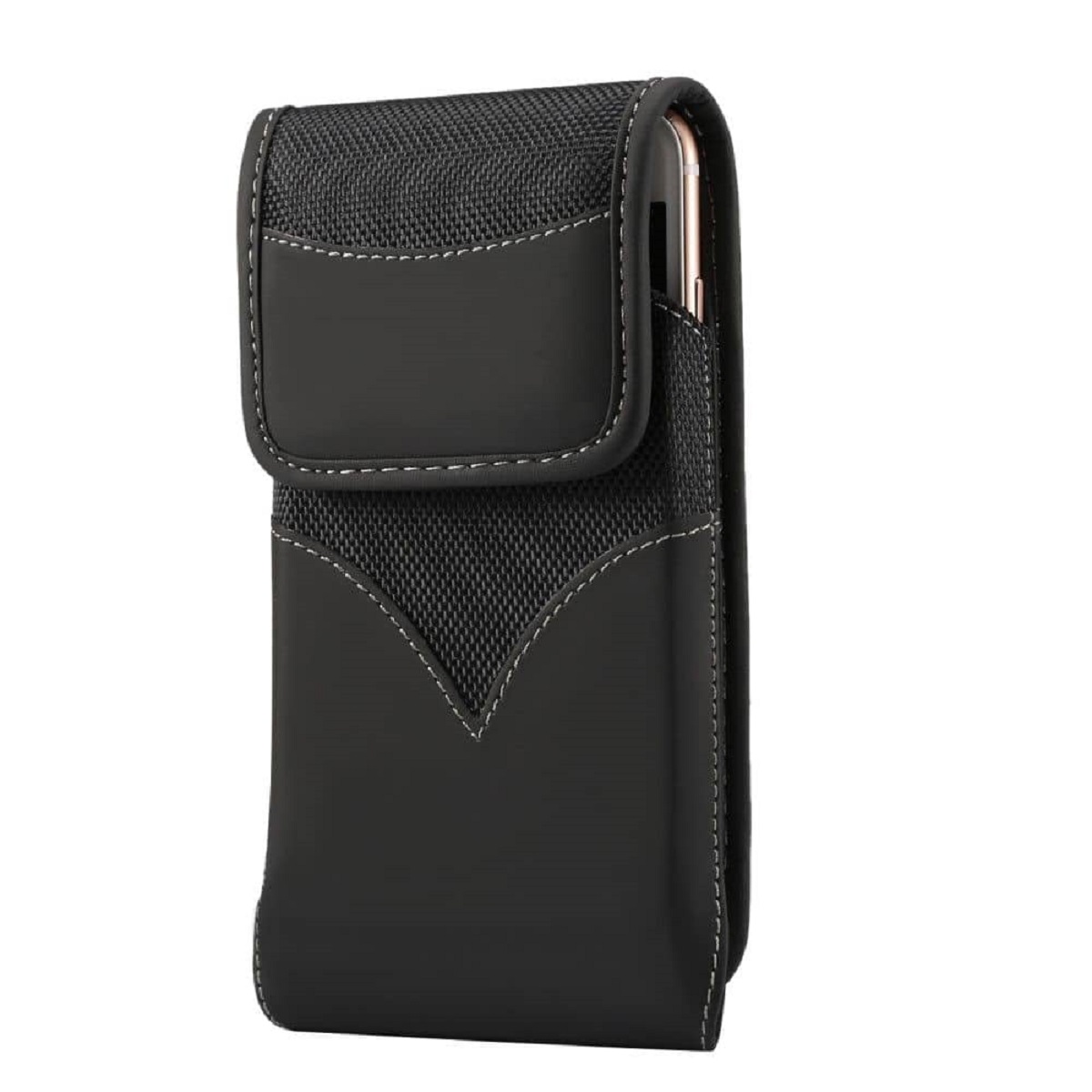 para Samsung Galaxy M52 5G (2021) Funda Cinturon en Nylon con Clip Metálico Giratorio - Negro