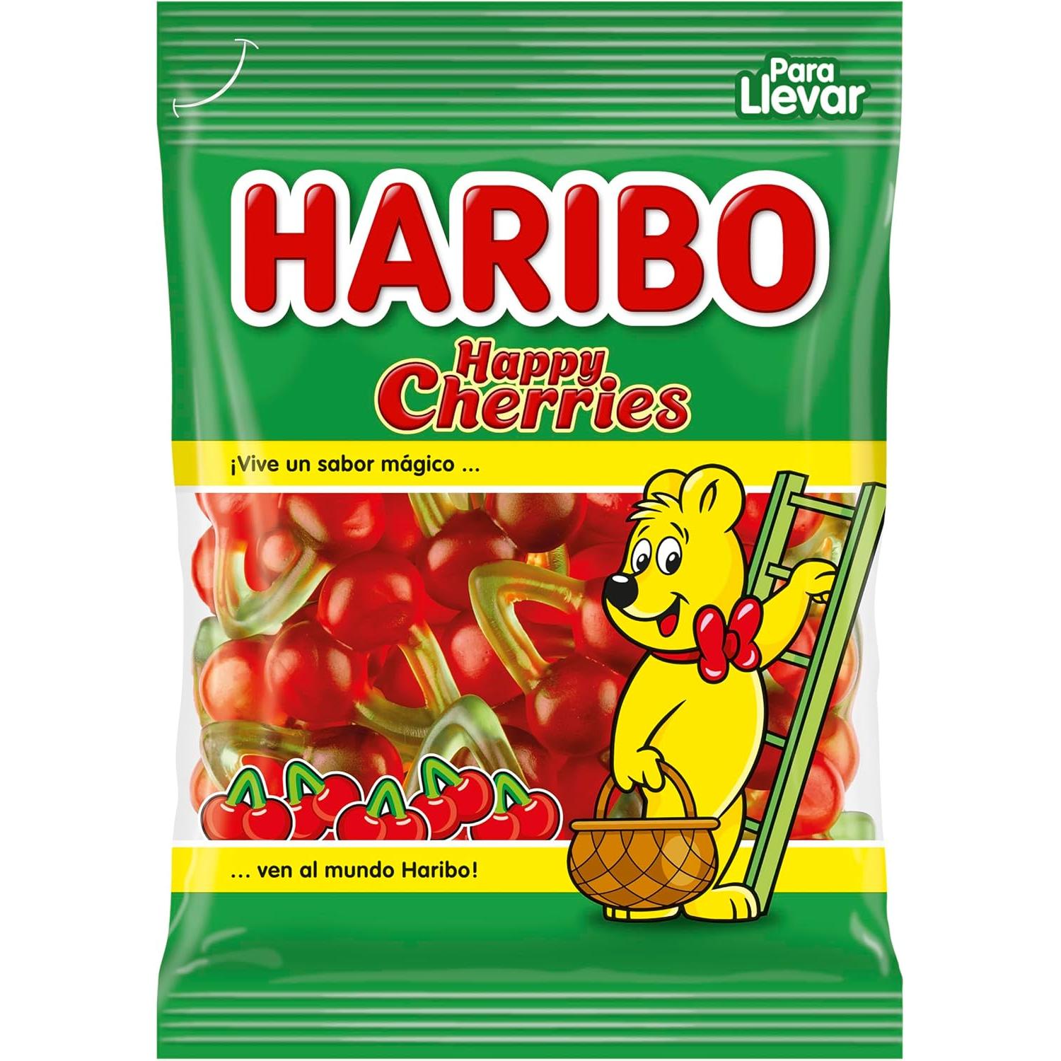 HARIBO Pack 18 bolsas caramelos de goma varios sabores, golosinas para fiestas y meriendas