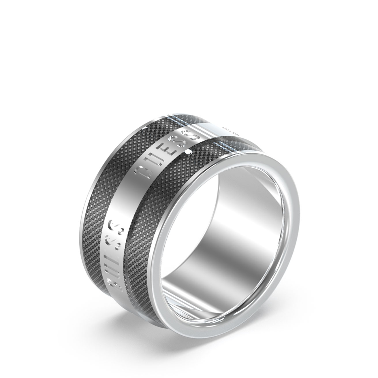 Guess Anillo de Acero JUMR03209JWSTBK66 , para Hombre