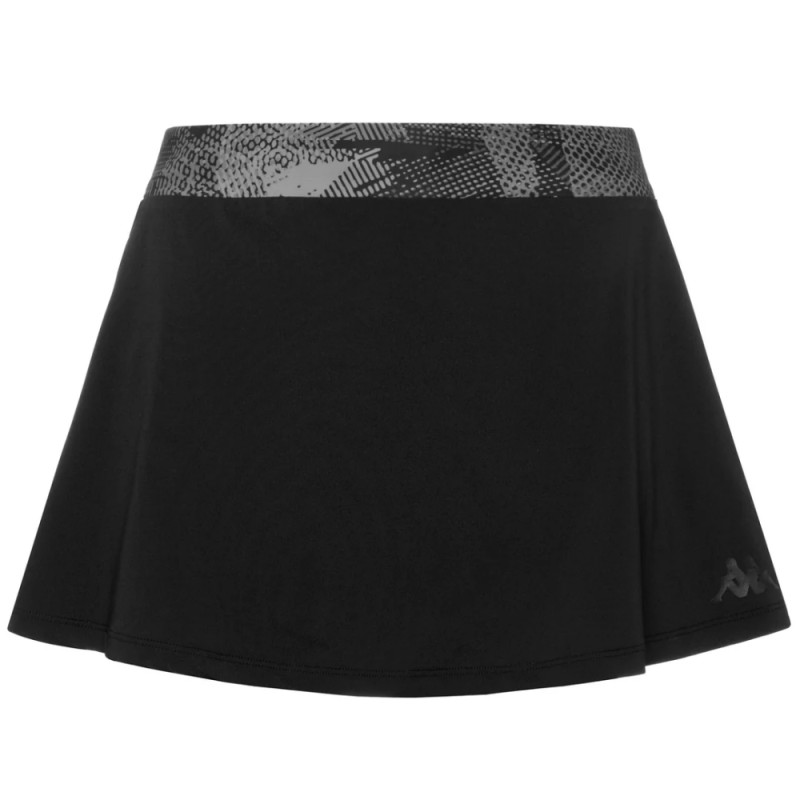 Falda Padel Kappa Idlen 37228cw-a09 Negro Mujer Con Pantalon Corto