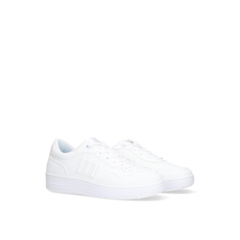 Zapatillas Basico Mustang - Mujer - Suela Plana - Modelo 60724 - Color Blanco