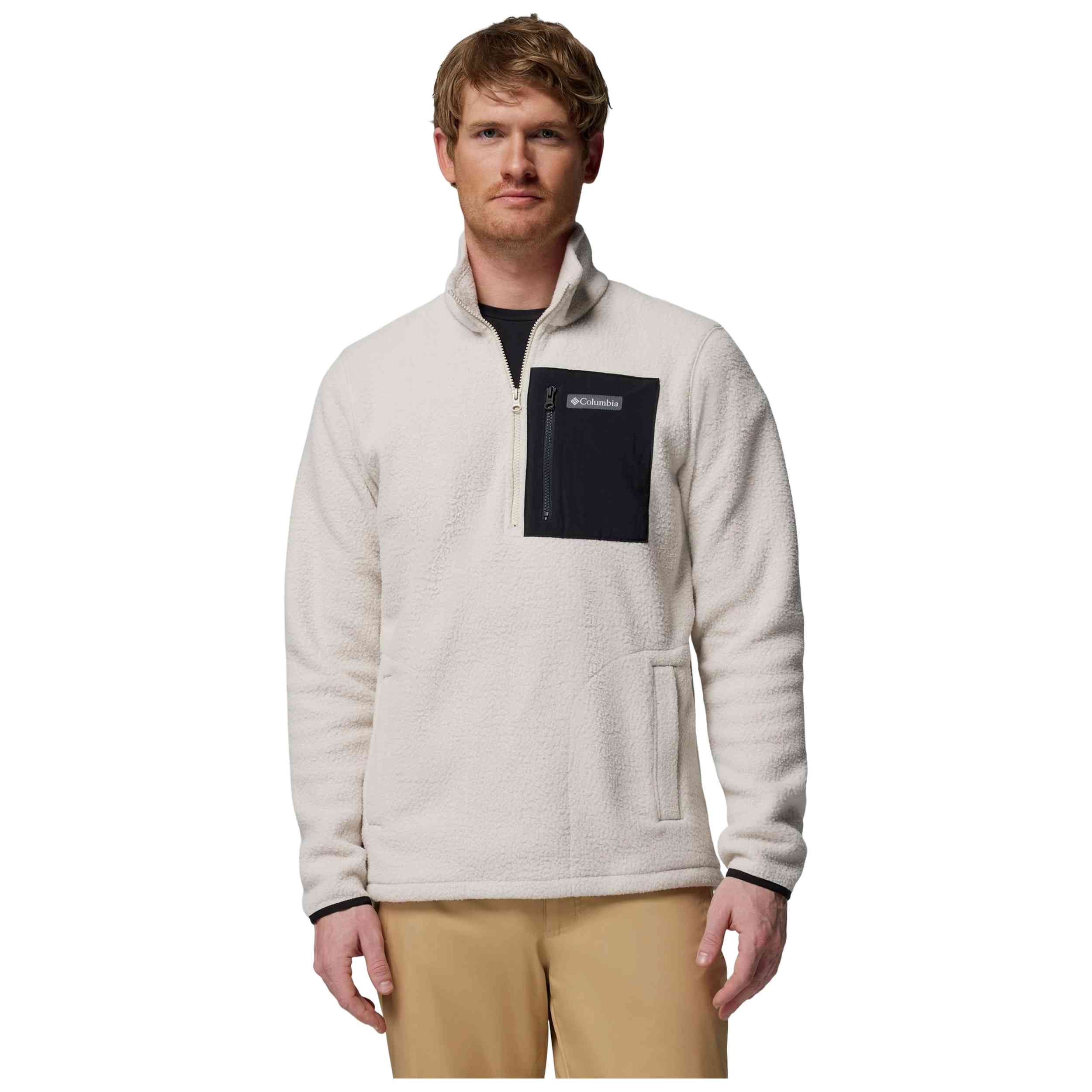 Sudadera Columbia modelo Forro polar Columbia Jasper Ridge Pebbled Half Zip blanco perla negro para Hombre en color Beige