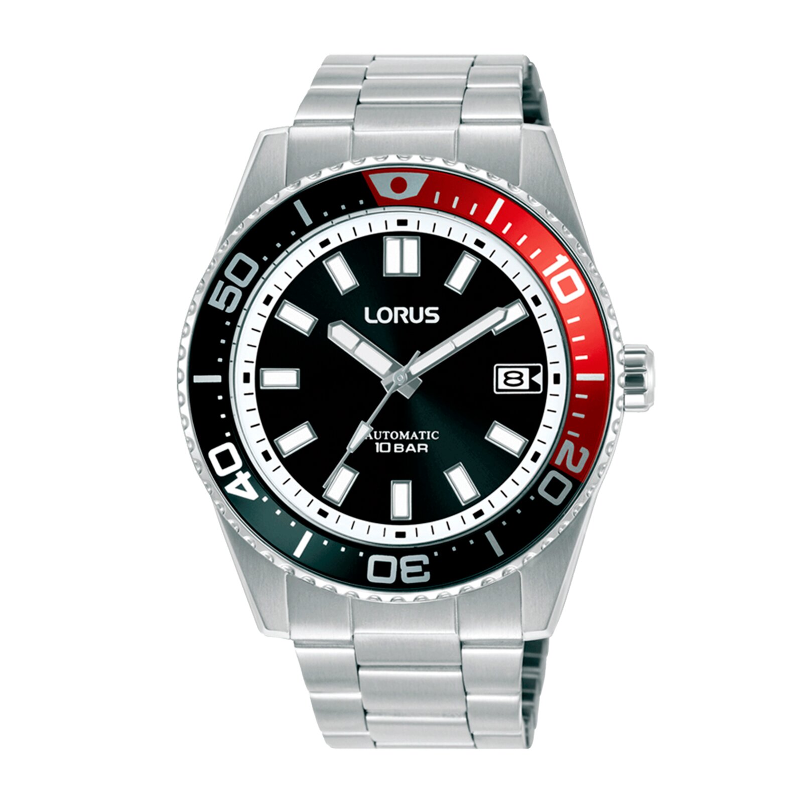 Lorus Reloj Hombre Caja De Acero Pulsera Acero De Color Plata Resistente Al Agua 10 Atm Ru421ax9