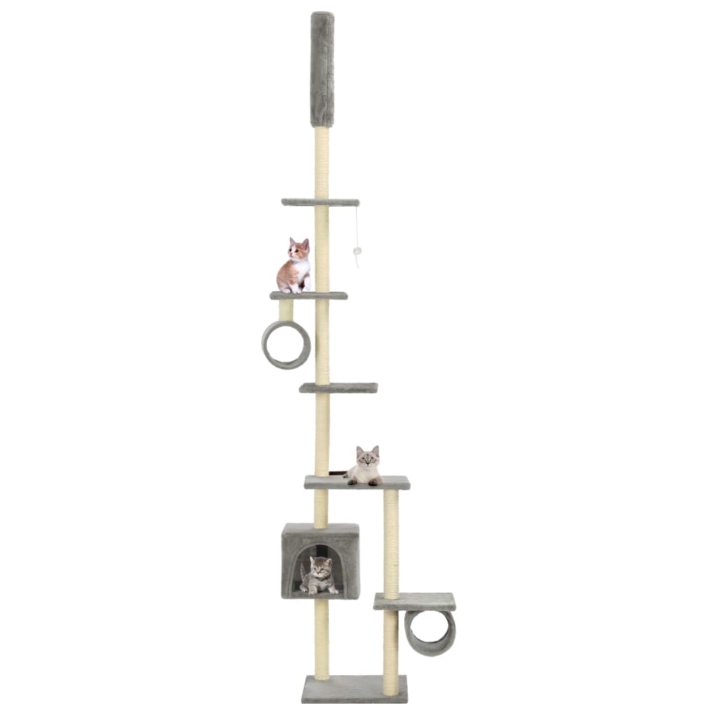 vidaXL Rascador para Gatos con Poste Rascador de Sisal 260cm Mascotas Color Gris, Azul oscuro, Beige y mas